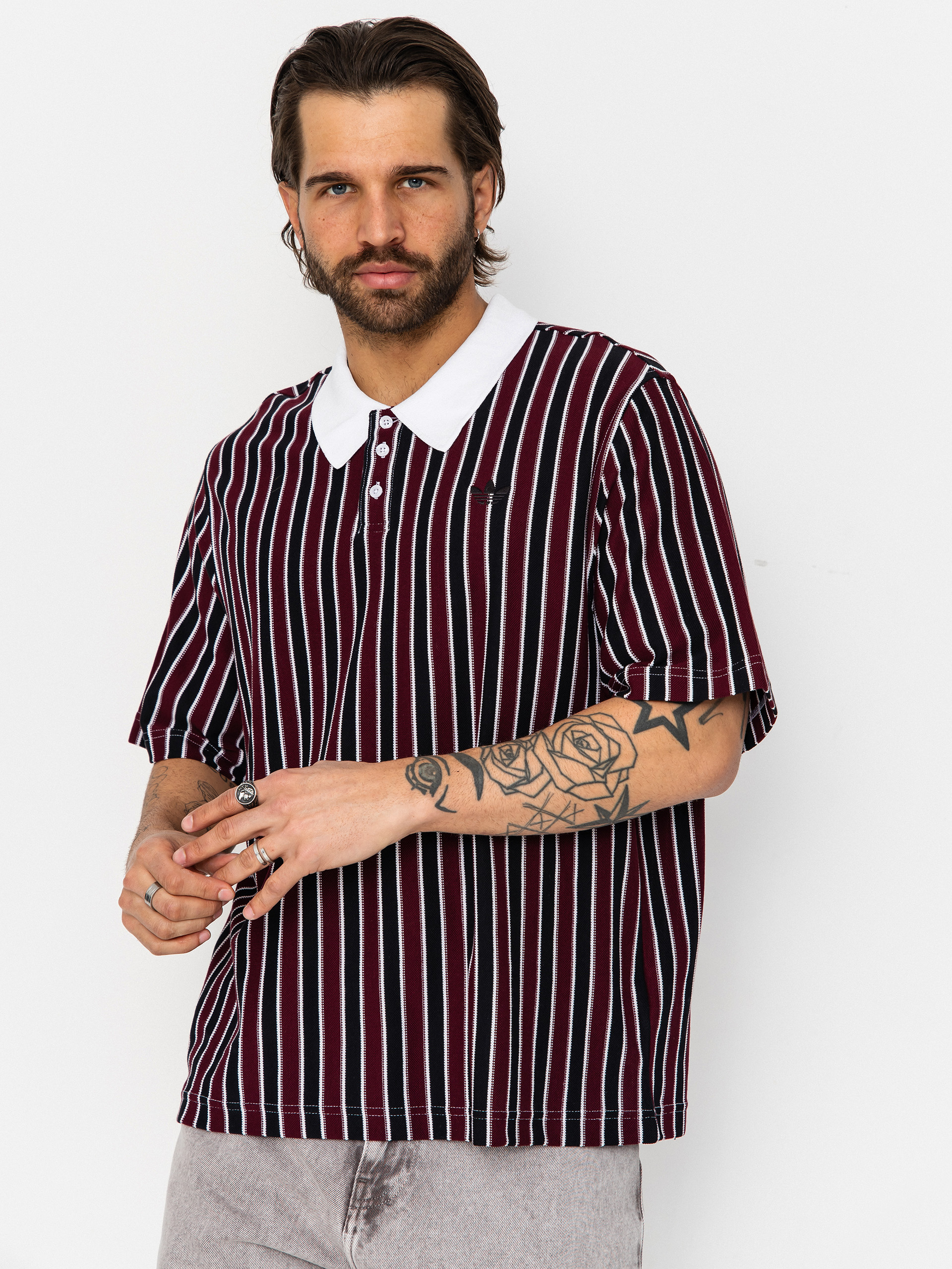 Polo adidas Sk Og Jers (white/black/maroon)