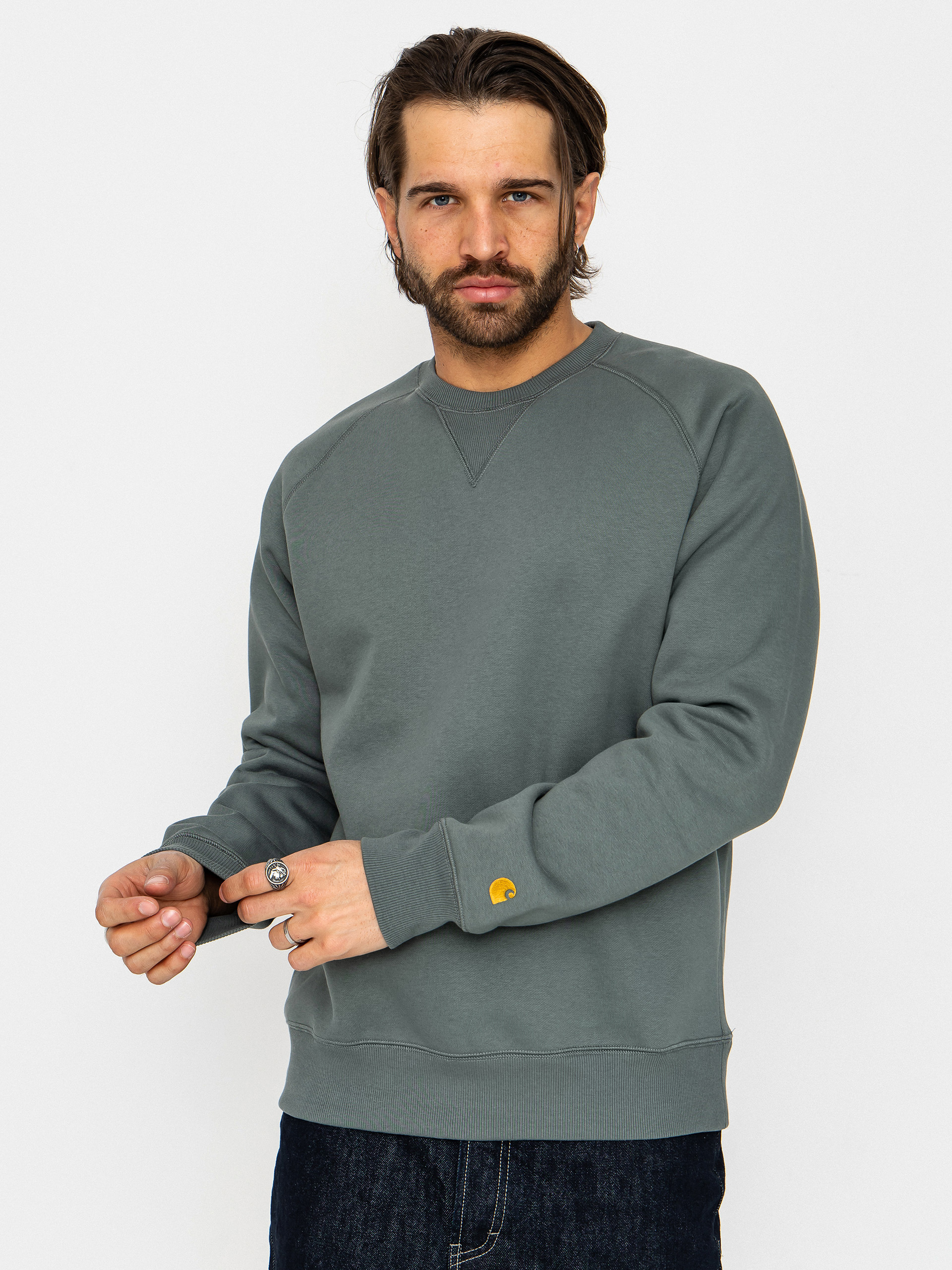 Bluza Carhartt WIP Chase (velvet green/gold)