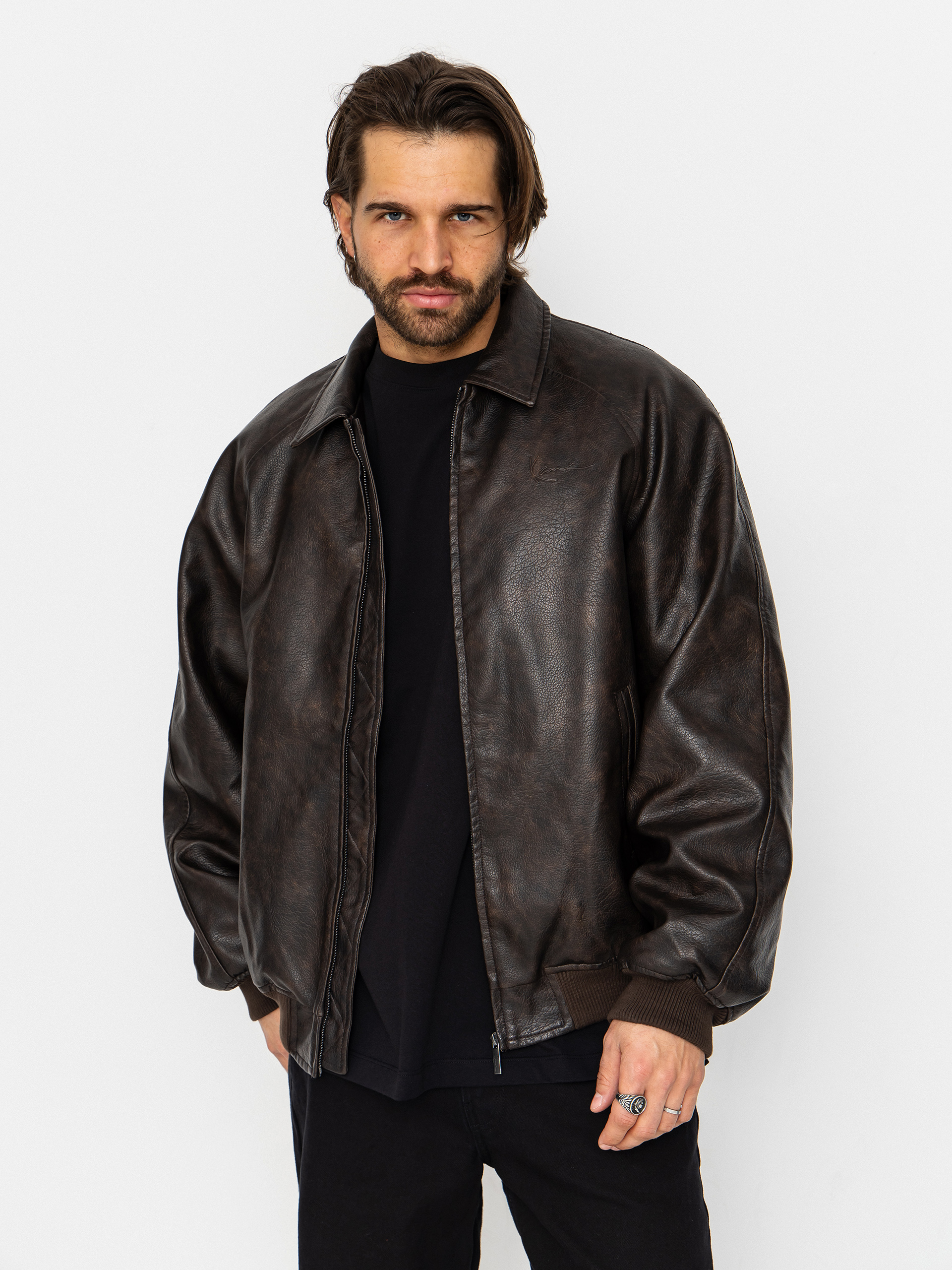 Kurtka Karl Kani Signature Pu Leather Bomber