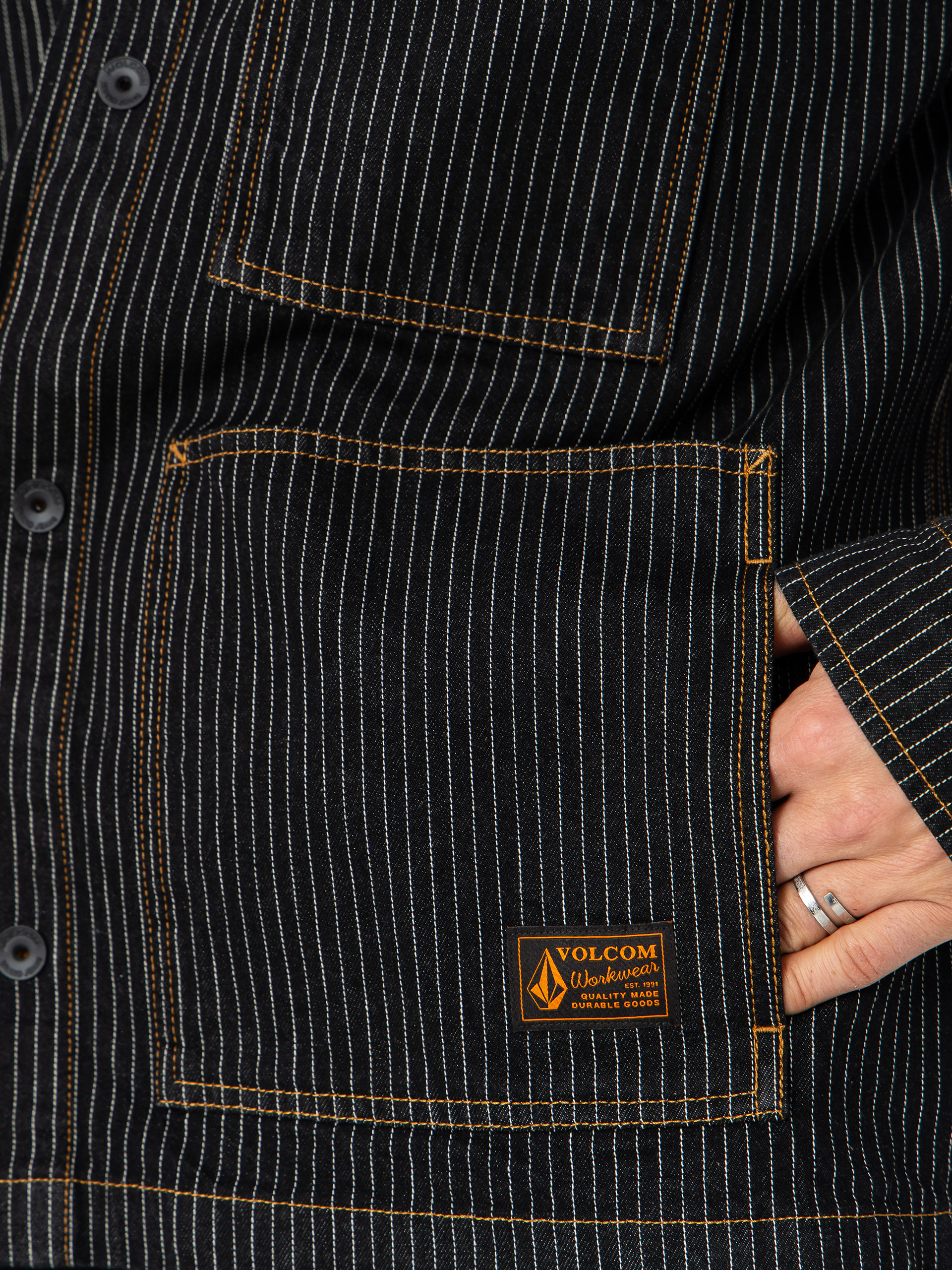 Kurtka Volcom Work Dialed (black stripe)