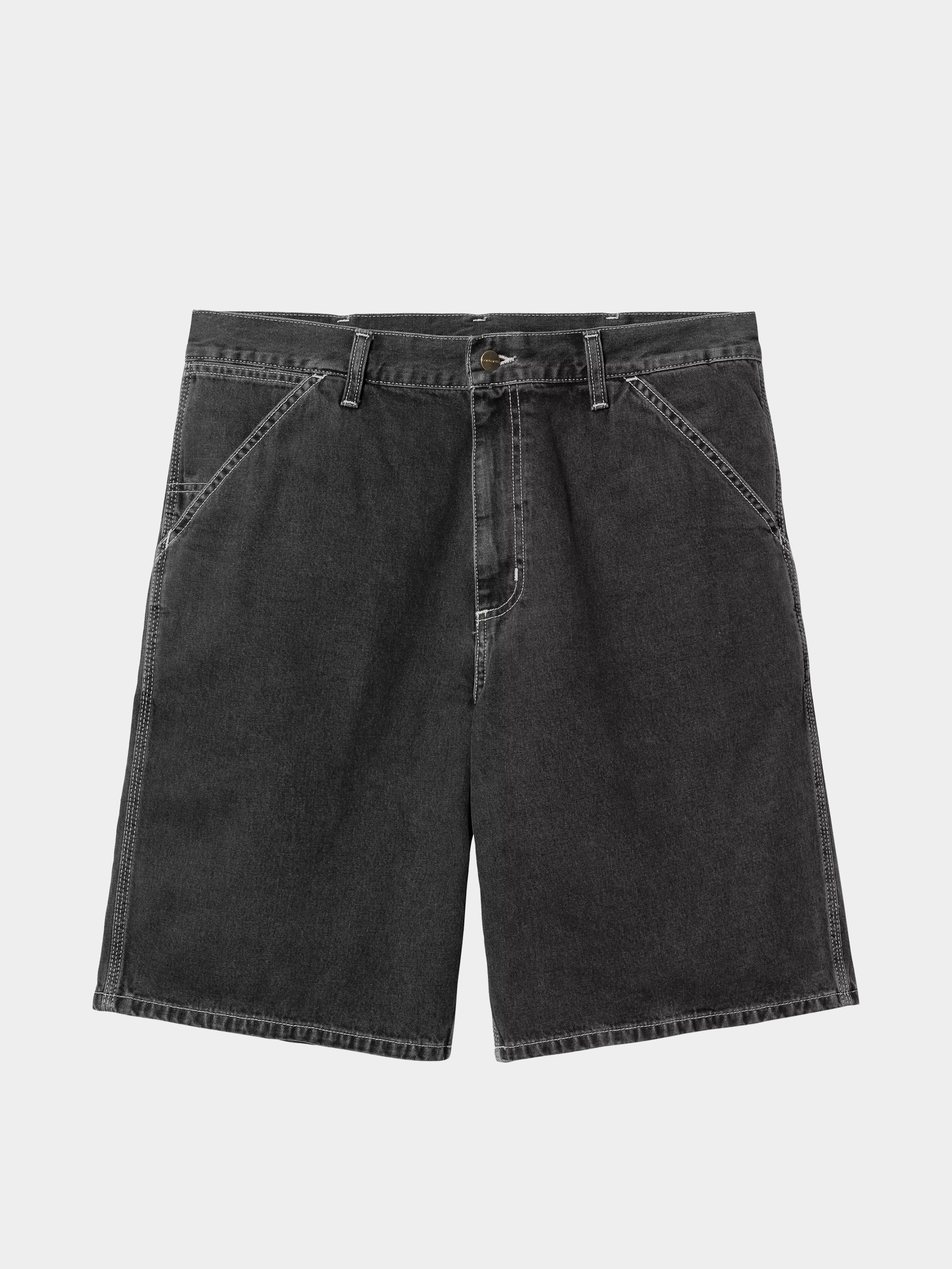 Szorty Carhartt WIP Simple (black heavy stone wash)