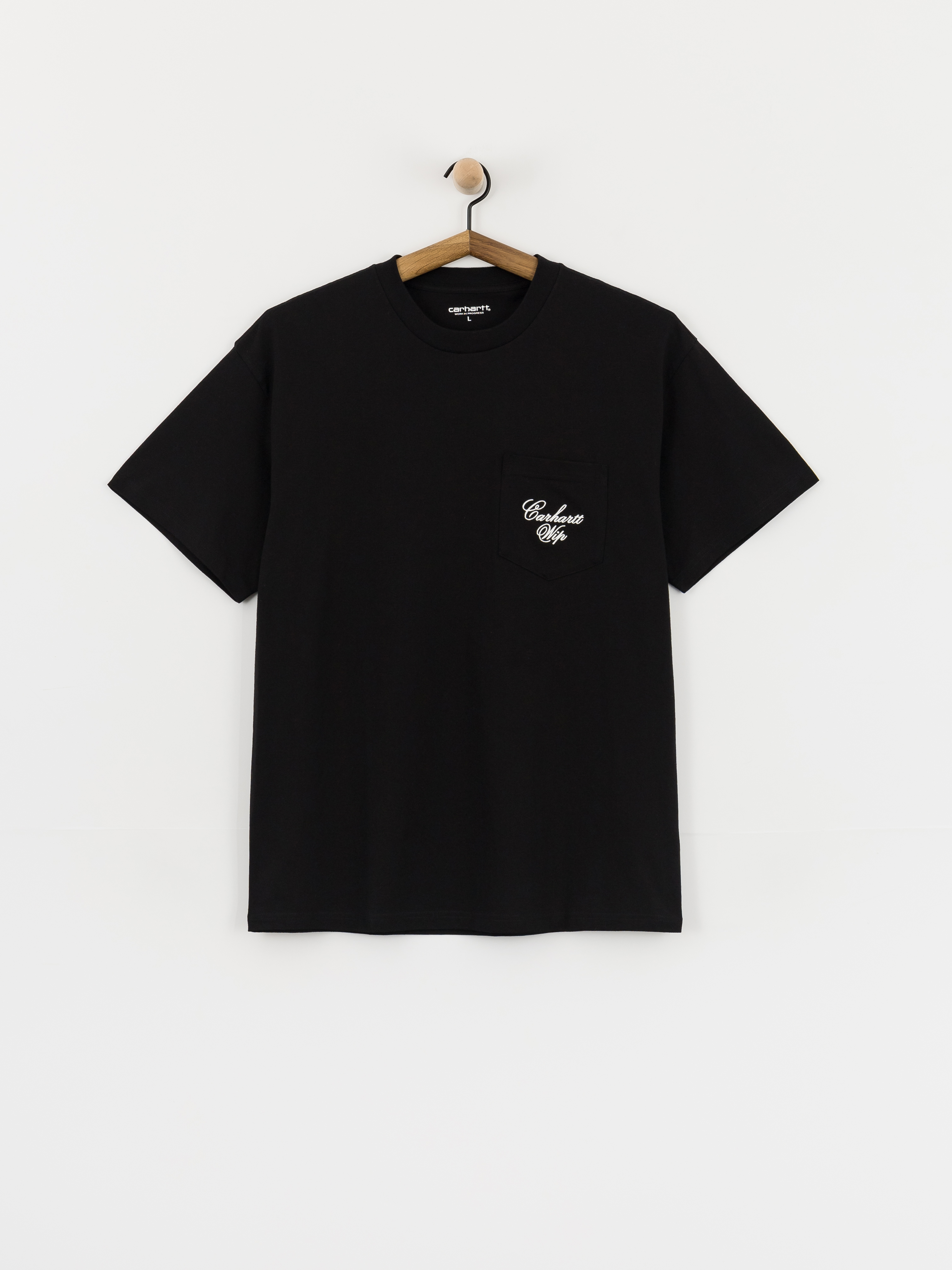 T-shirt Carhartt WIP Longhand Pocket (black/white)