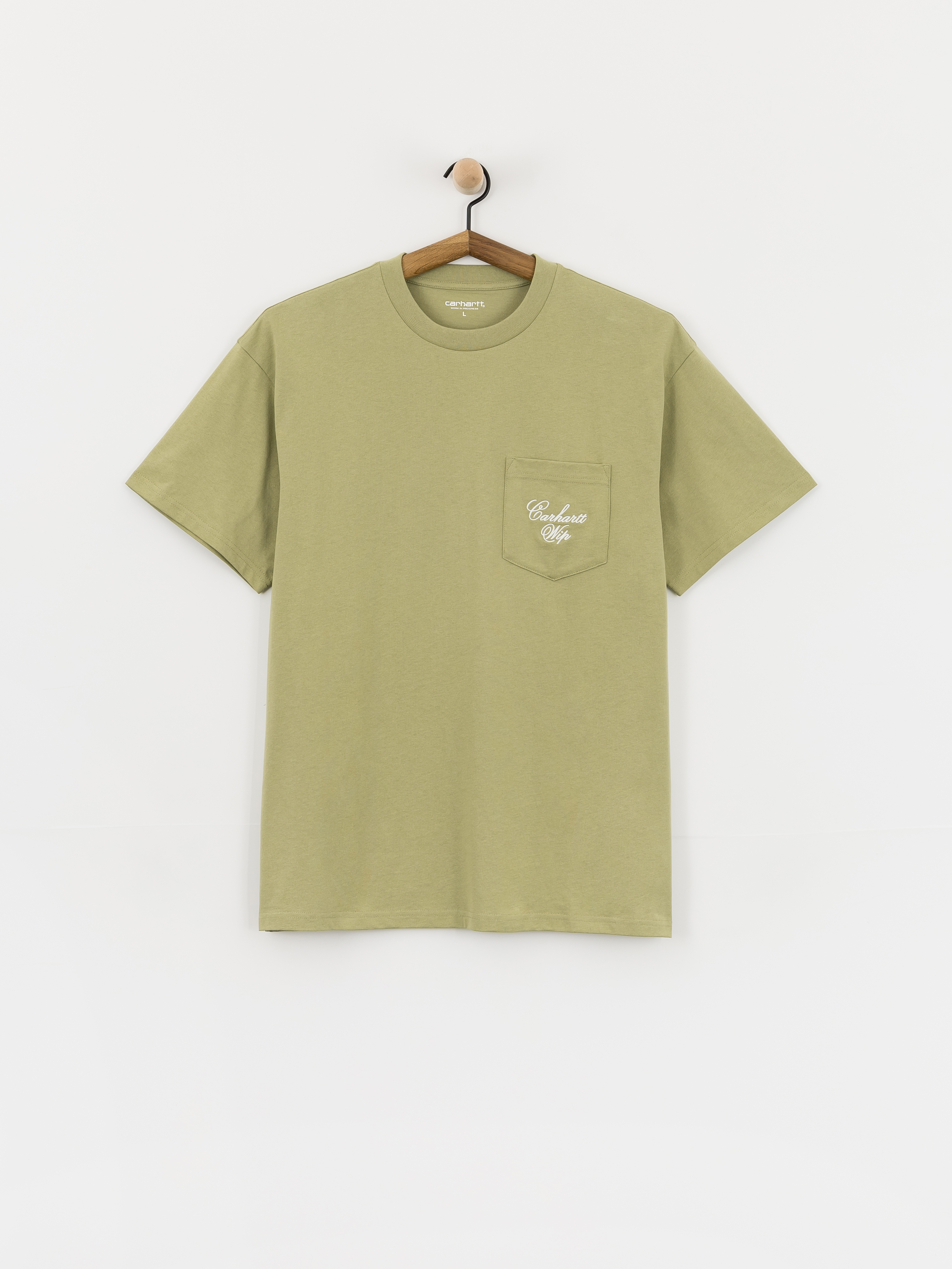 T-shirt Carhartt WIP Longhand Pocket (gentle green/white)