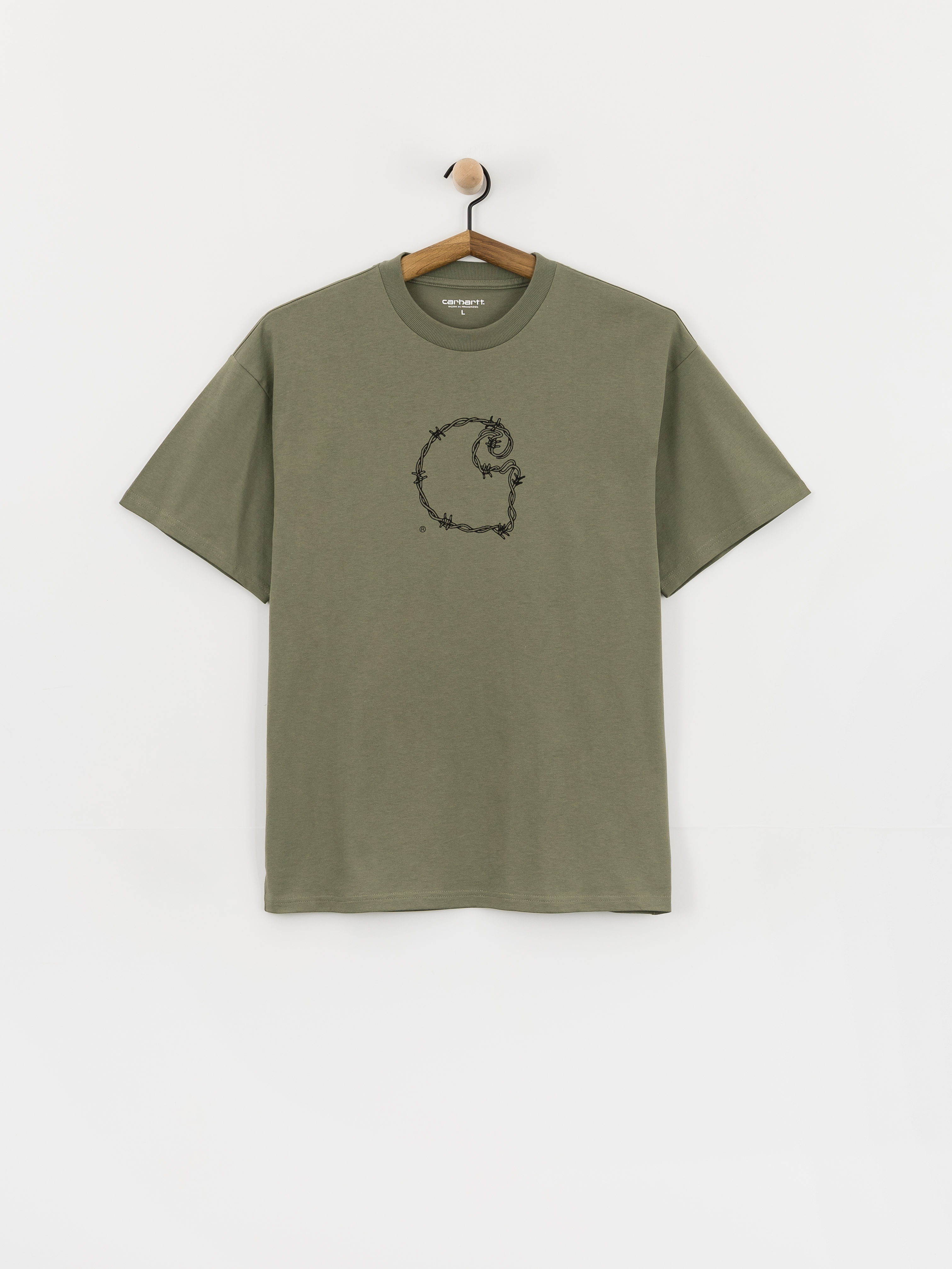 T-shirt Carhartt WIP Barbwire C (dollar green)