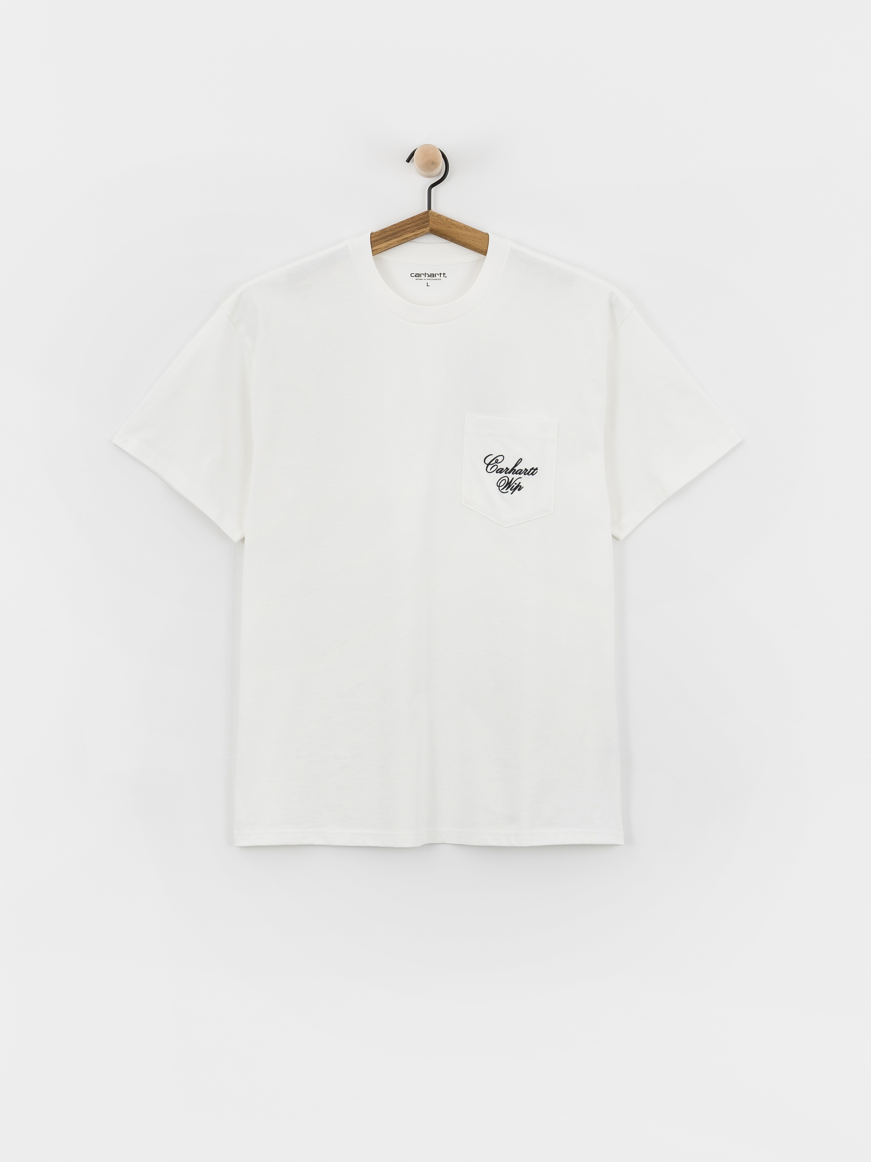 T-shirt Carhartt WIP Longhand Pocket (white/black)