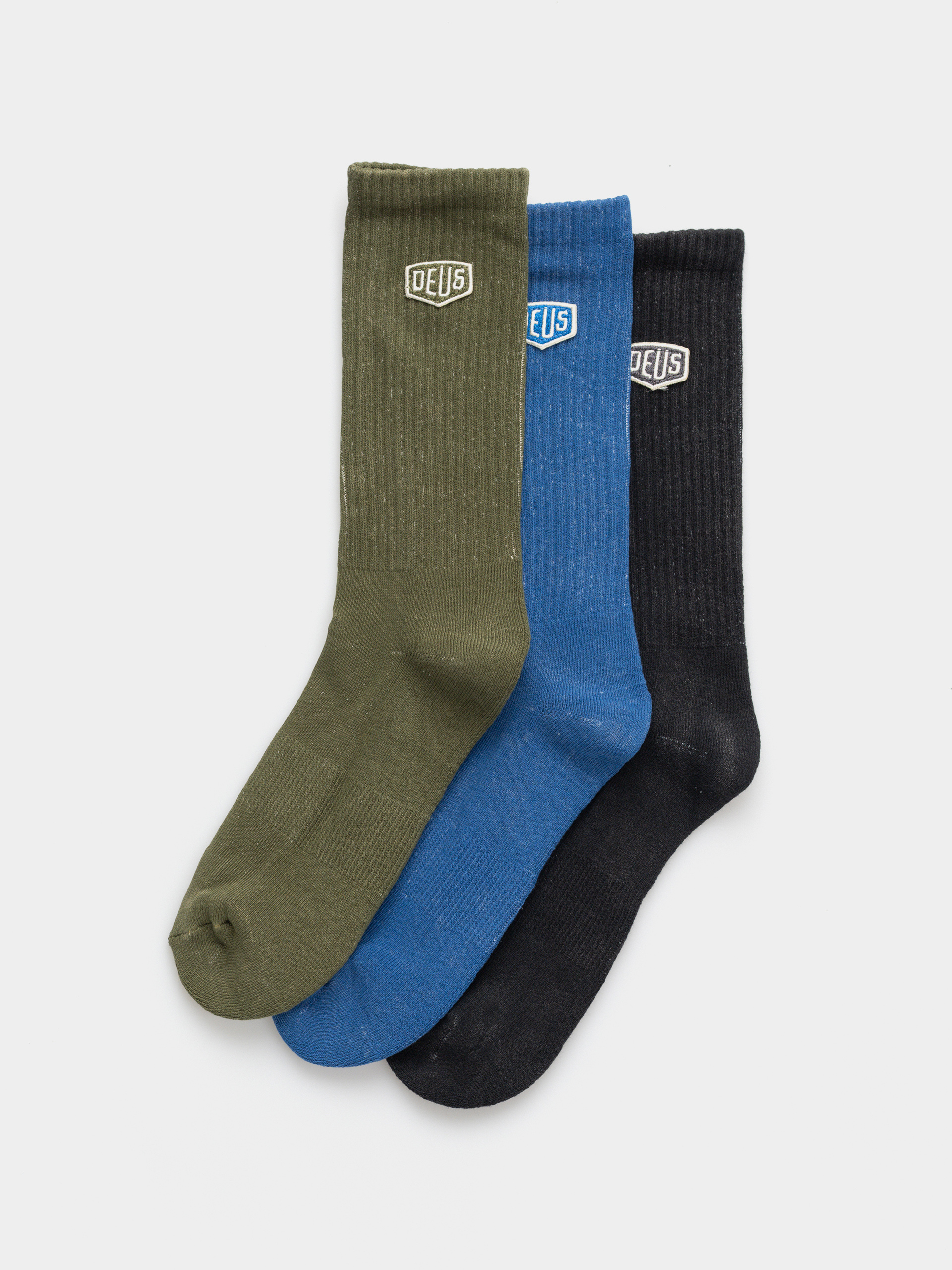 Skarpetki Deus Ex Machina Shield Garment Dyed Sock 3 Pack (multi)
