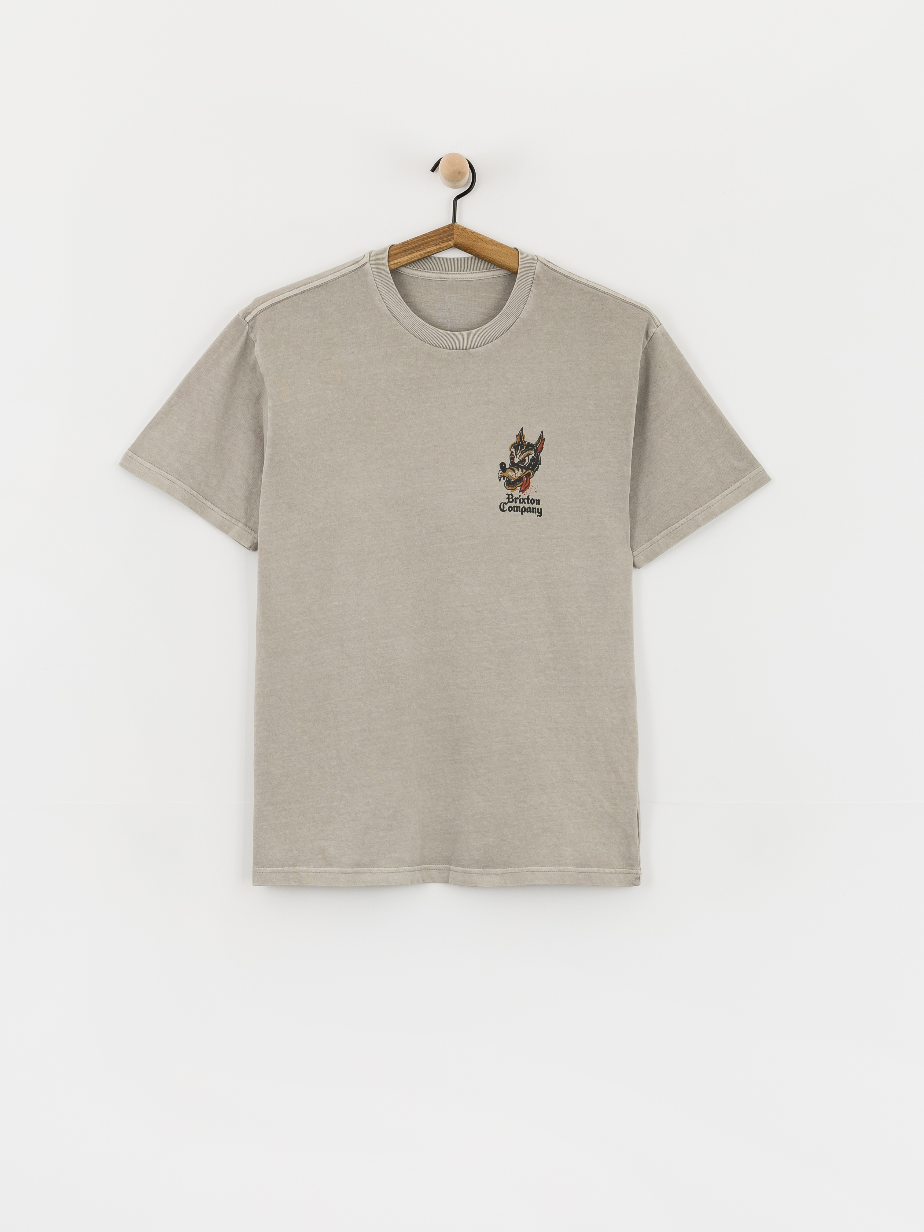 T-shirt Brixton Dawg Stt (pebble stone worn wash)