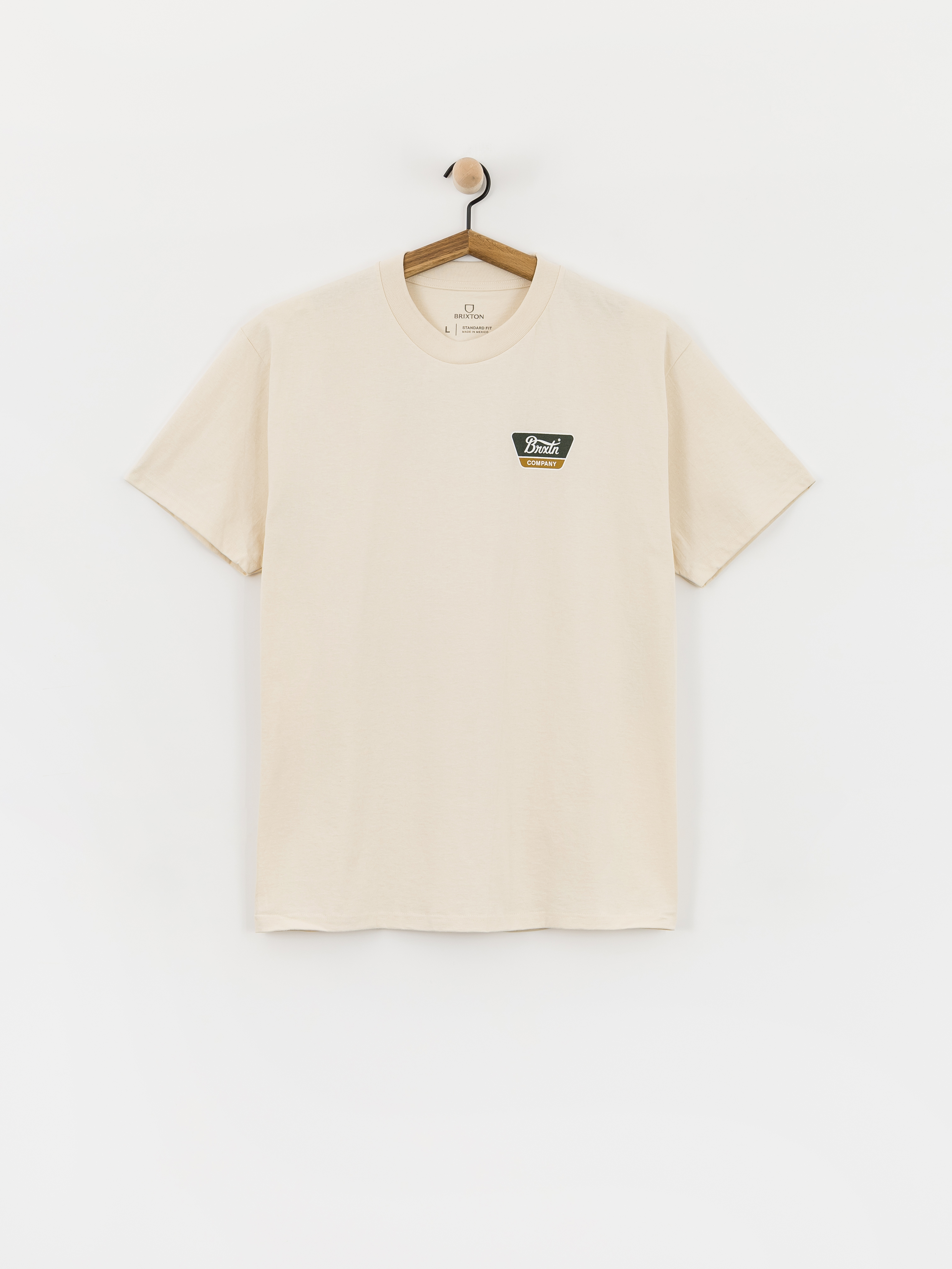 T-shirt Brixton Linwood Std (cream/dark green/metal bronze)