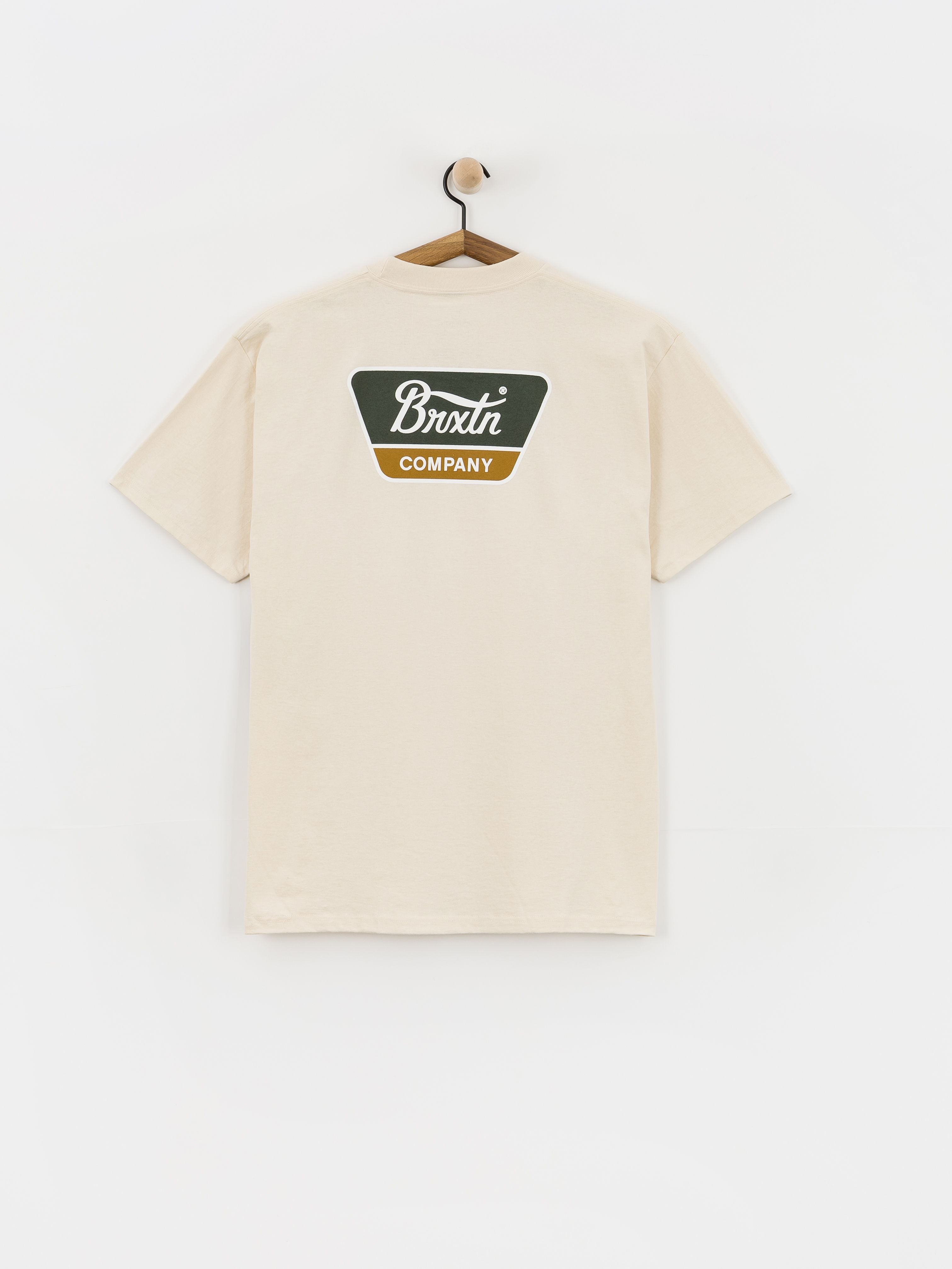 T-shirt Brixton Linwood Std (cream/dark green/metal bronze)