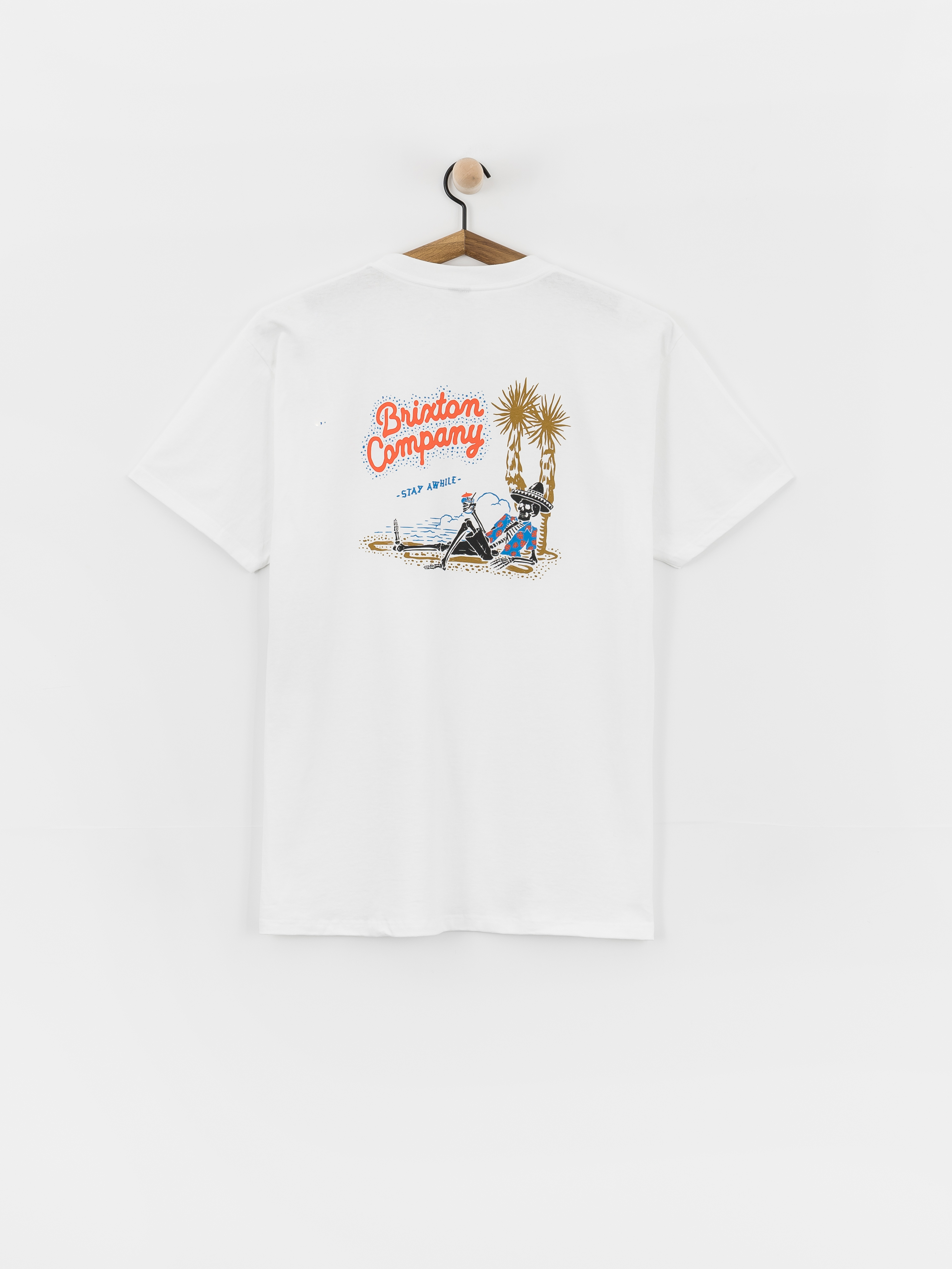 T-shirt Brixton Stay While Std (white)