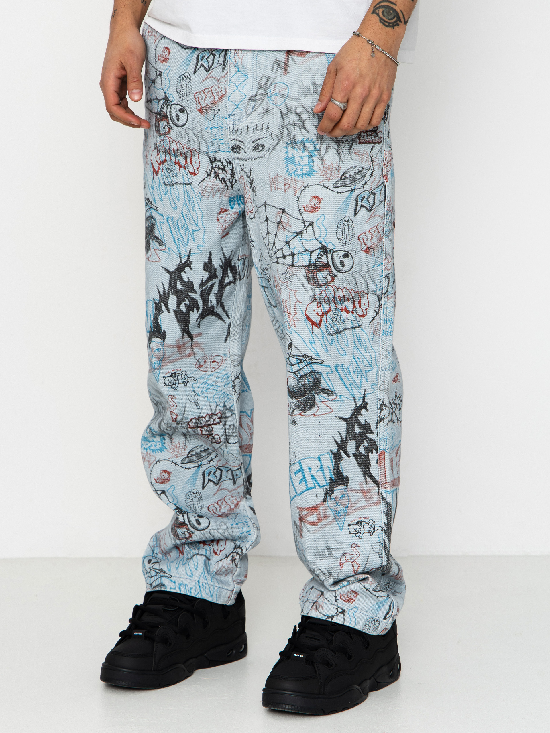 Spodnie RipNDip Marker Wide Fit (light wash denim)