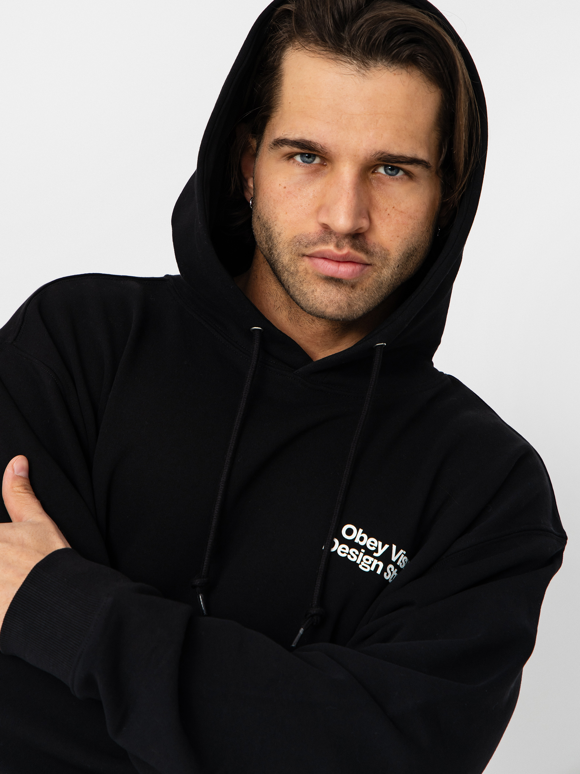 Bluza z kapturem OBEY Visual Design Studio HD (black)