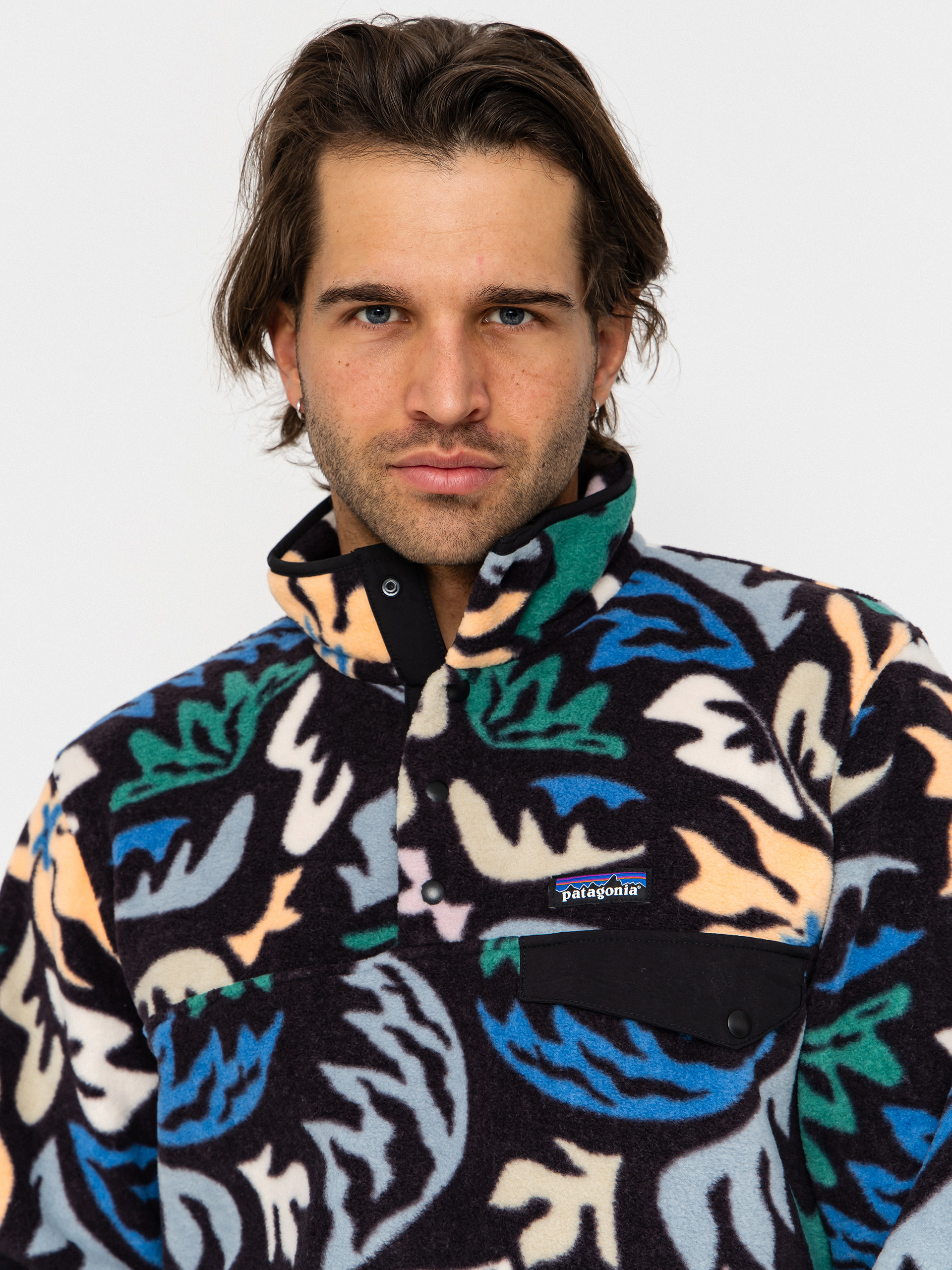 Męski Polar Patagonia Lightweight Synchilla Snap T (kaleido/black)