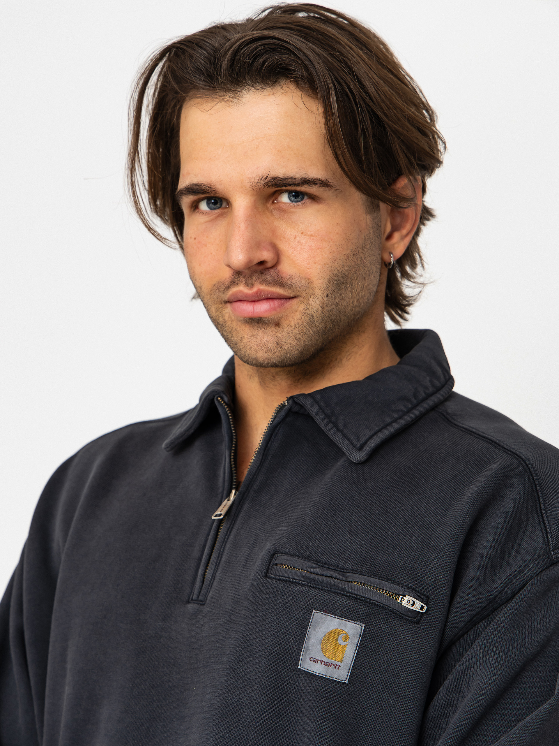 Bluza Carhartt WIP Half Zip Detroit (black)