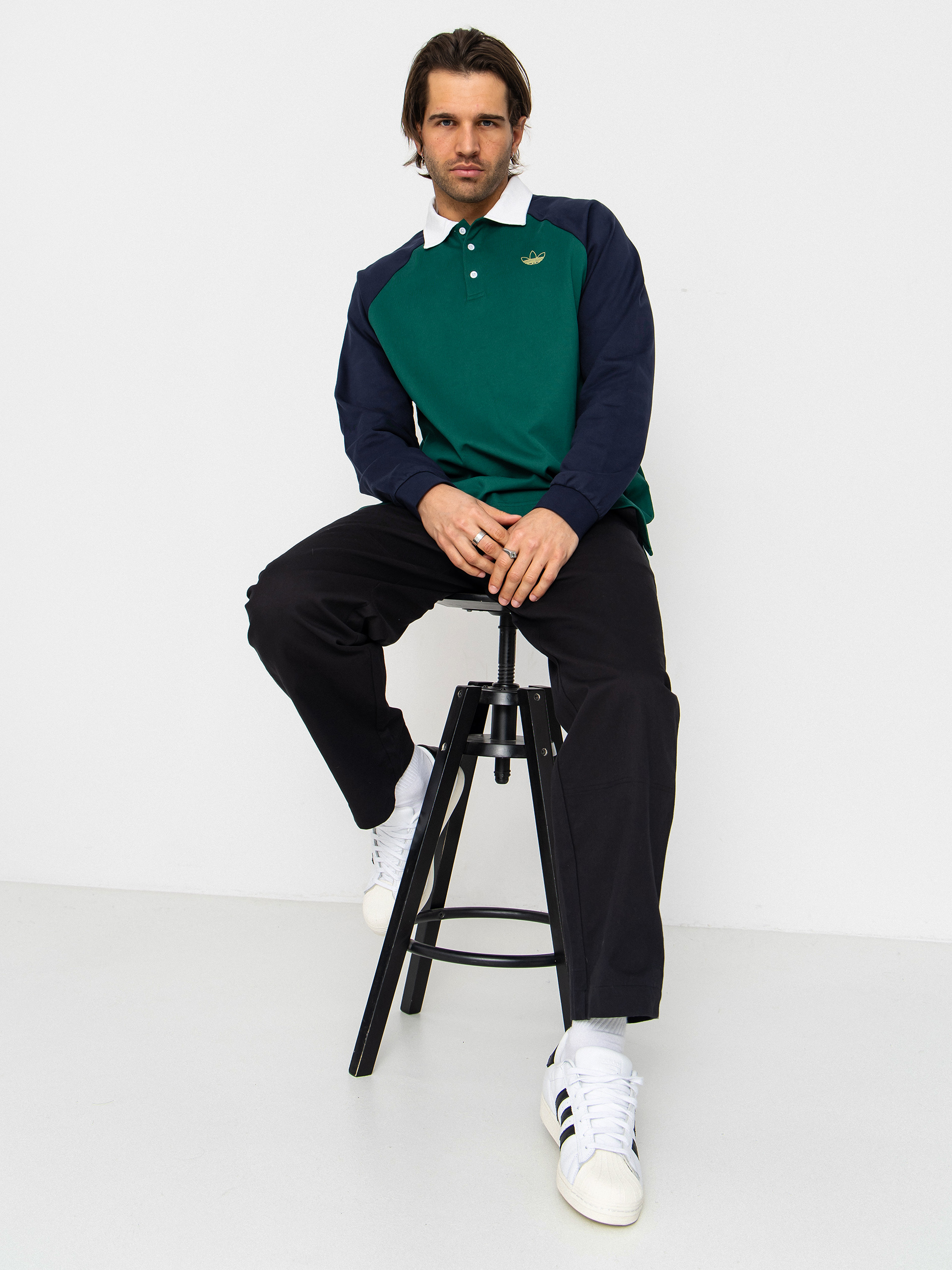 Longsleeve adidas Tyshawn Rugby (cgreen/legink)