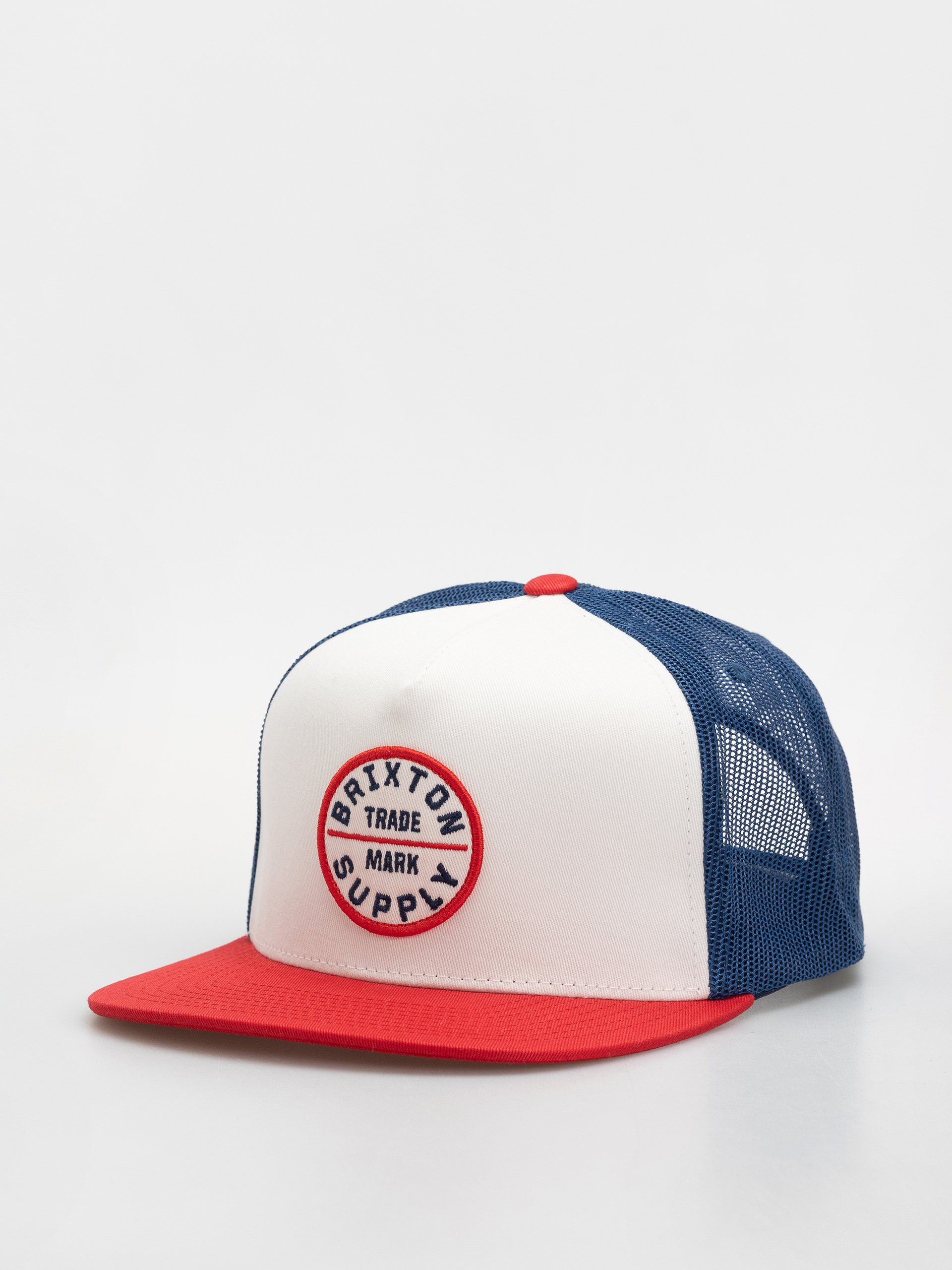 Czapka z daszkiem Brixton Oath Mp Trucker (white/midnight blue/adrenaline)