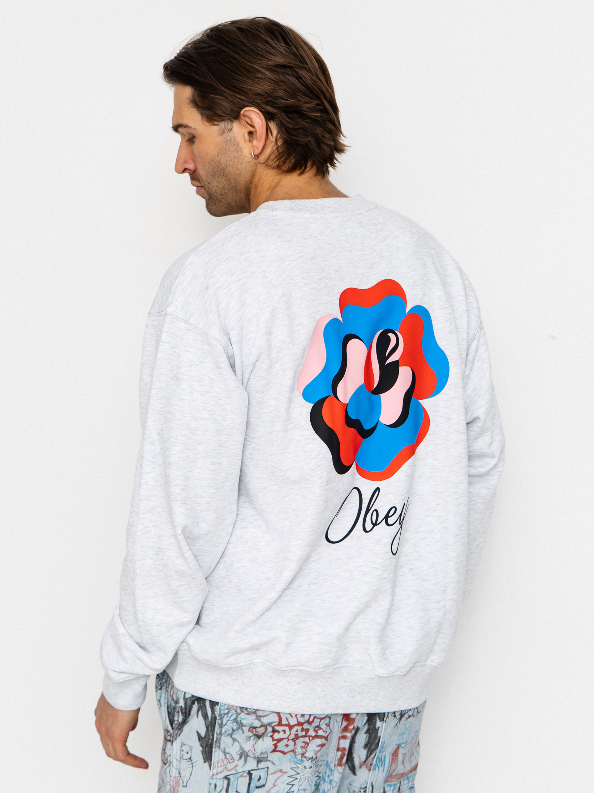 Bluza OBEY Paper Rose (heather grey)