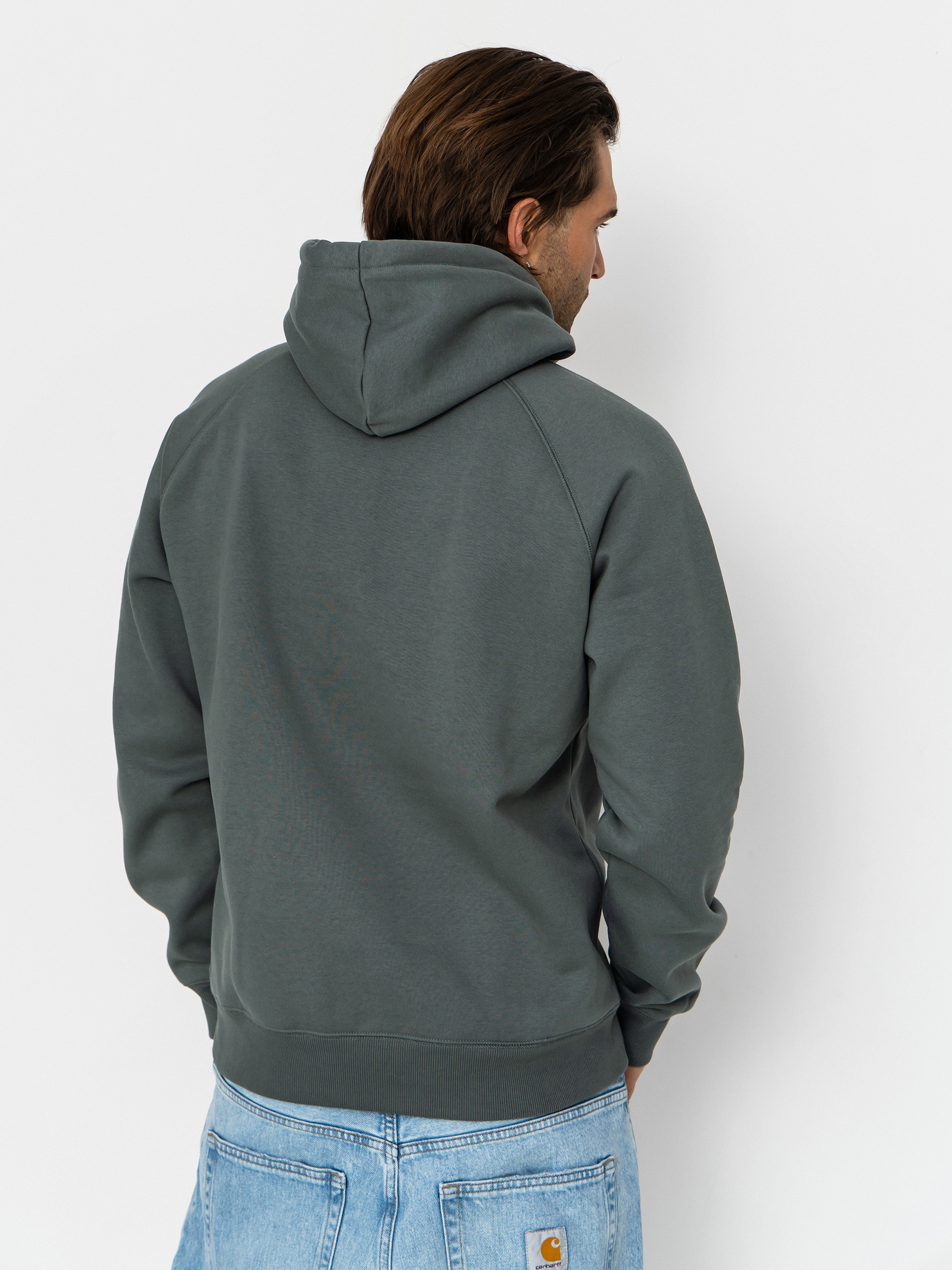 Bluza z kapturem Carhartt WIP Chase HD (velvet green/gold)