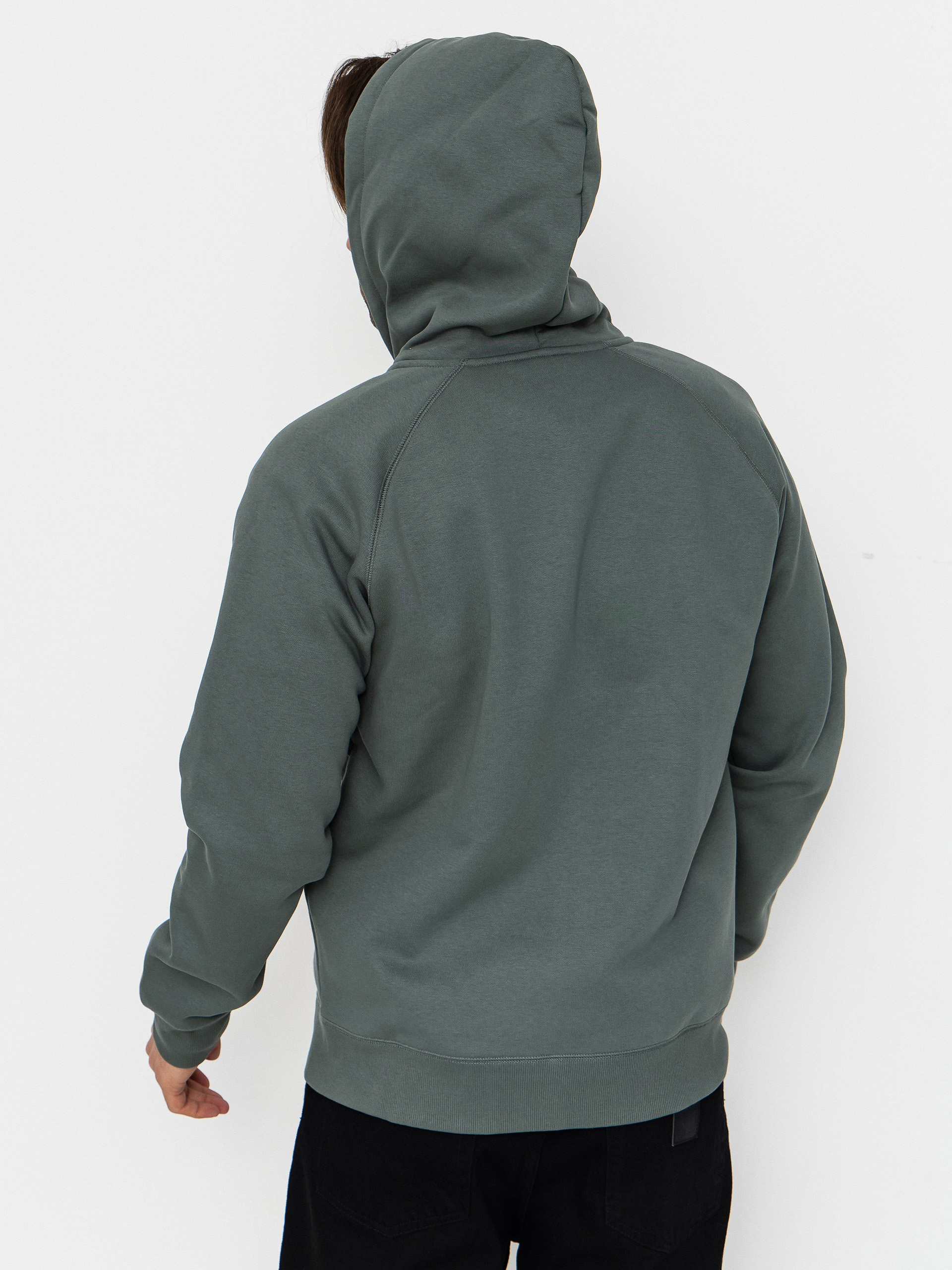 Bluza z kapturem Carhartt WIP Chase ZHD (velvet green/gold)