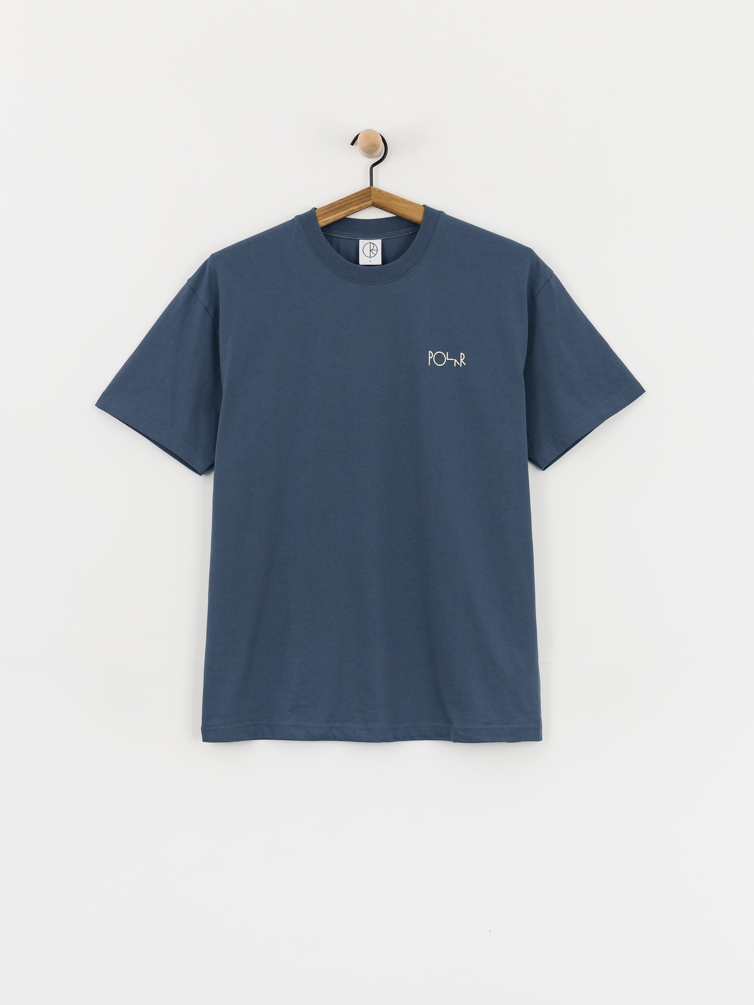 T-shirt Polar Skate Contrast Stroke Logo (grey blue)