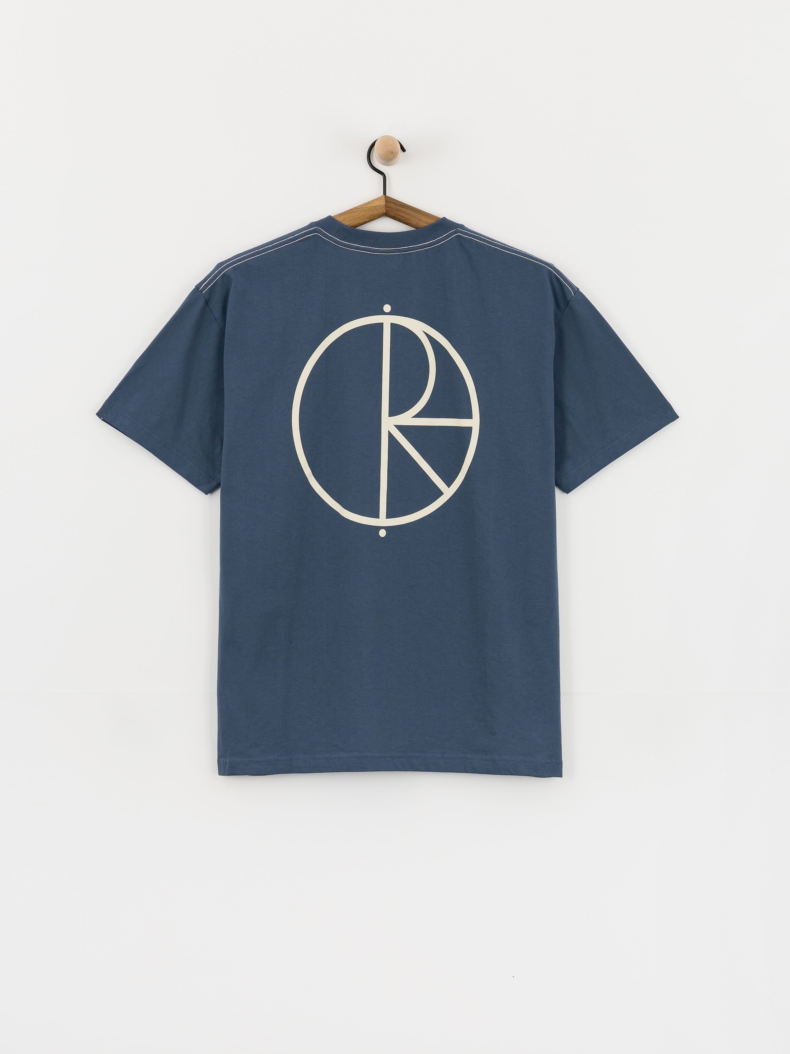 T-shirt Polar Skate Contrast Stroke Logo (grey blue)