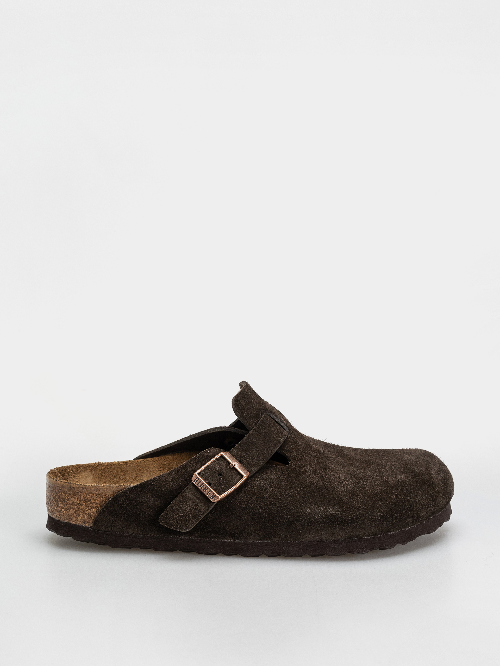 Klapki Birkenstock Boston Suede Leather Regular (mocca)