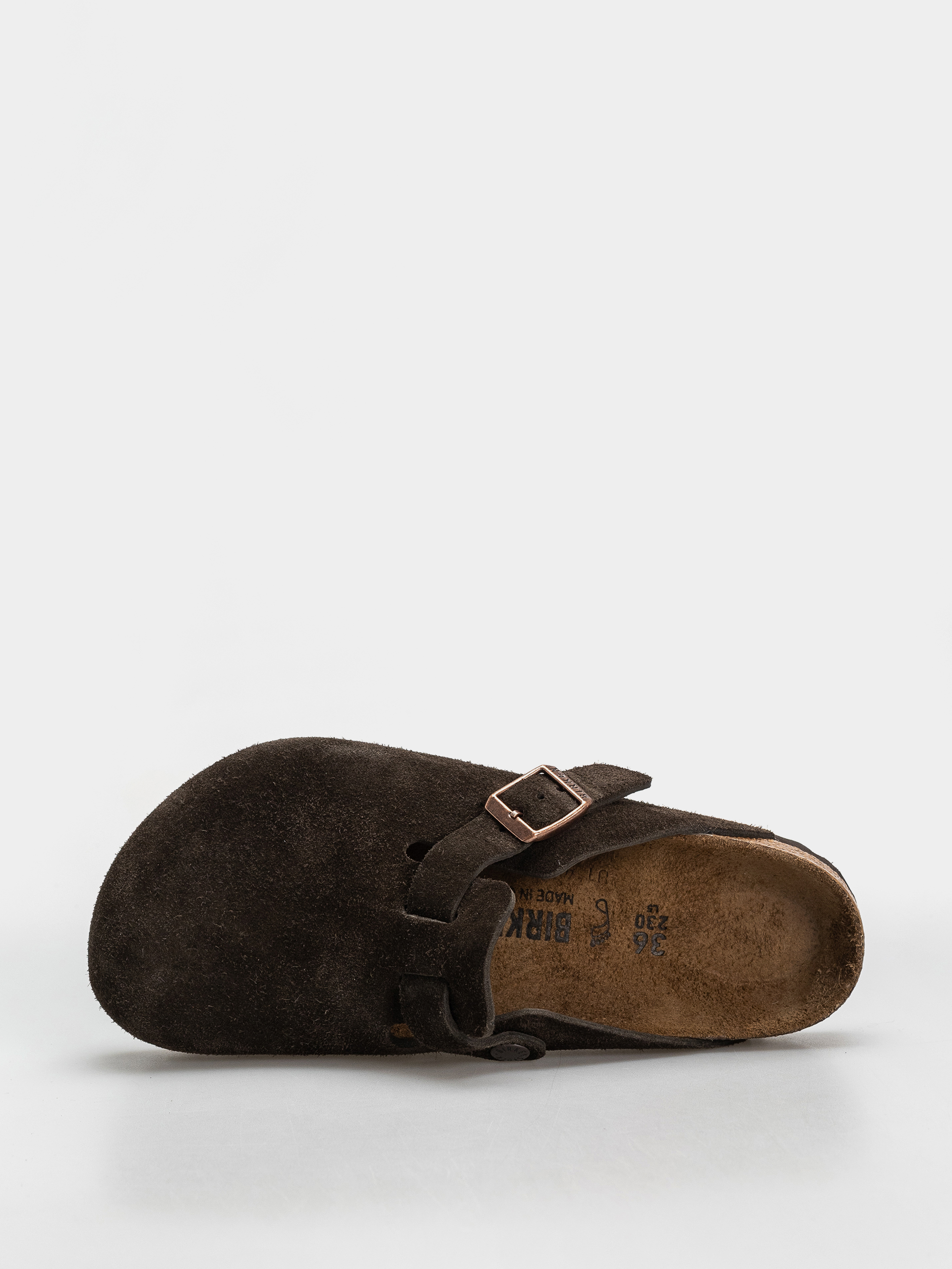 Klapki Birkenstock Boston Suede Leather Regular (mocca)