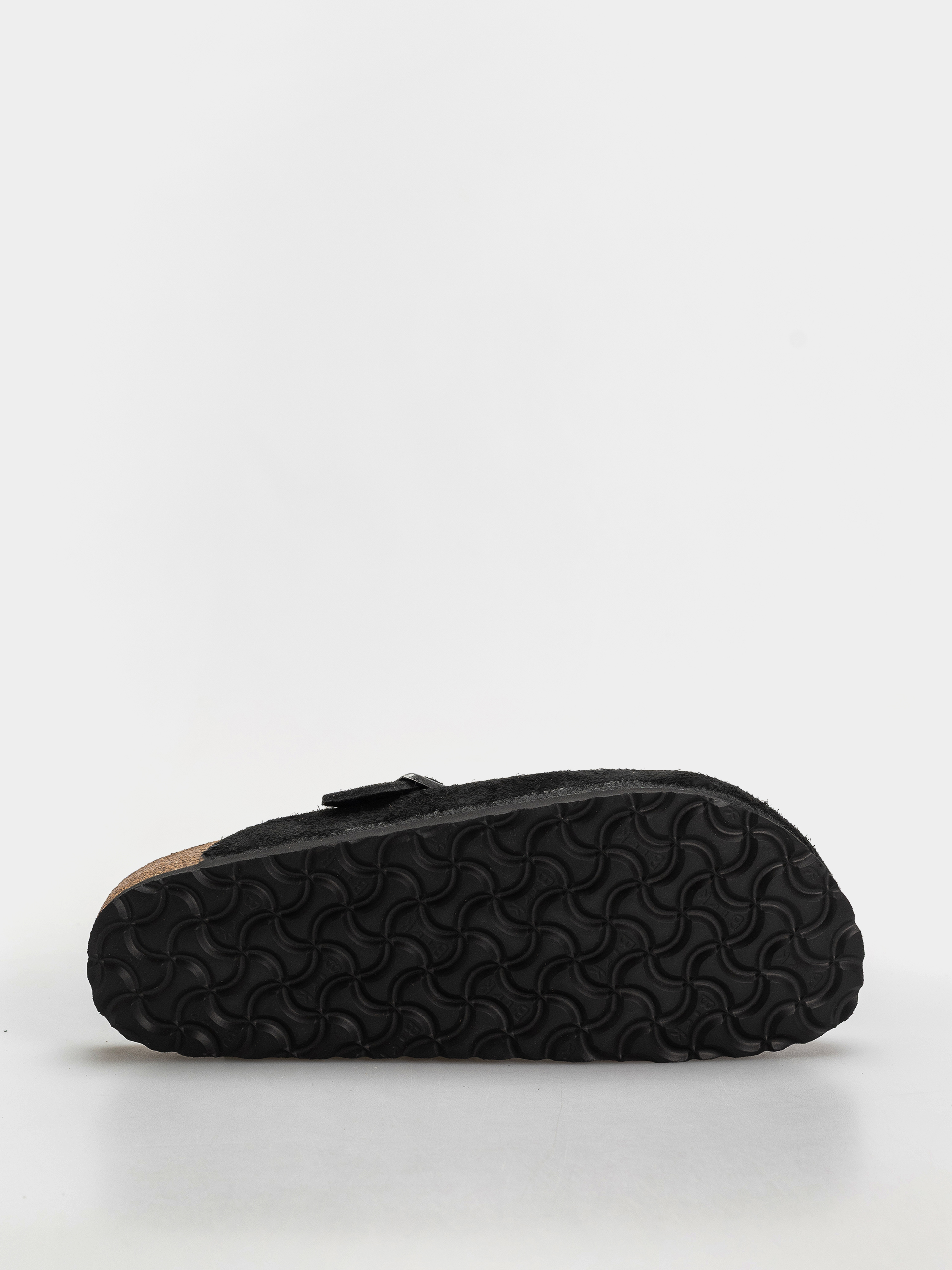 Klapki Birkenstock Boston Suede Leather Narrow (black)