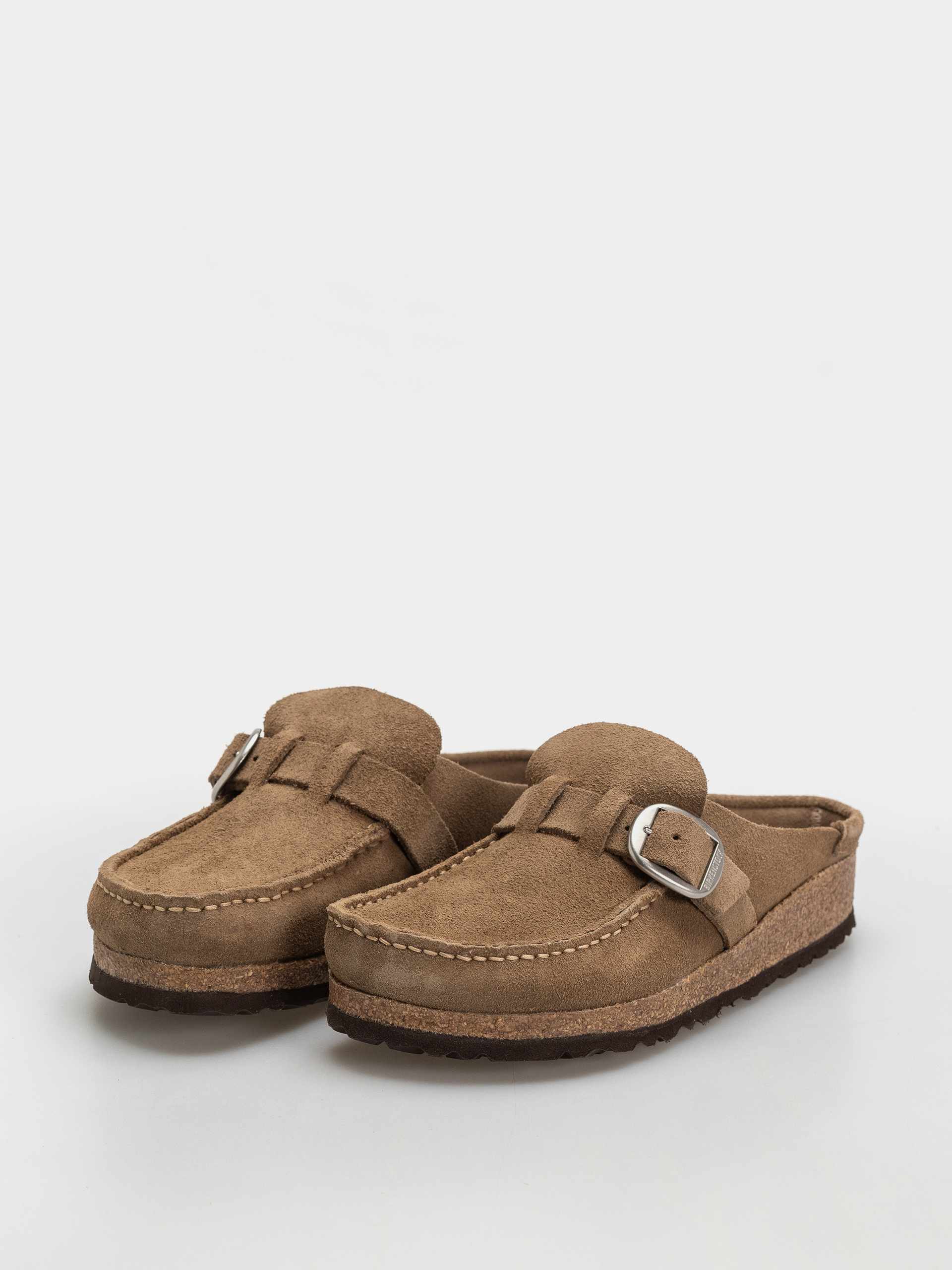Klapki Birkenstock Buckley Suede Leather Narrow Wmn (gray taupe)