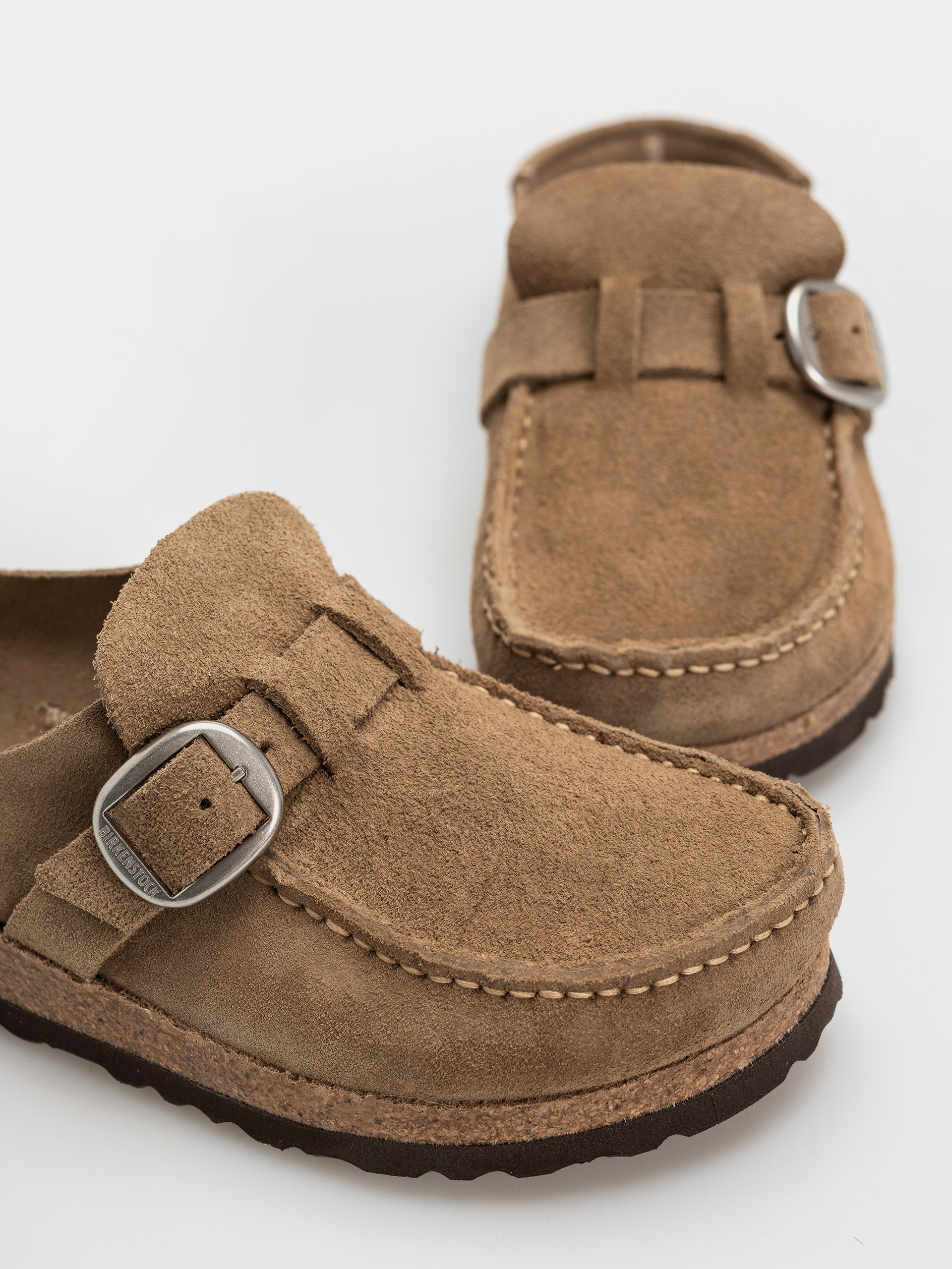 Klapki Birkenstock Buckley Suede Leather Narrow Wmn (gray taupe)