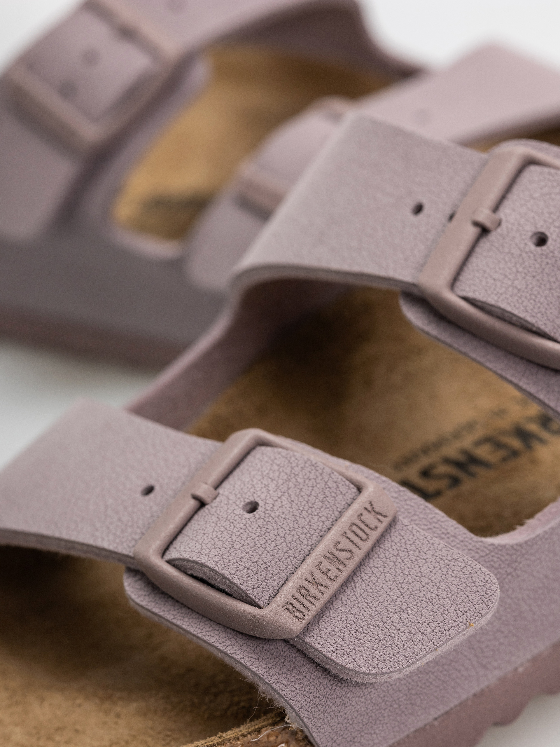 Klapki Birkenstock Arizona Birkibuc Narrow (faded purple)