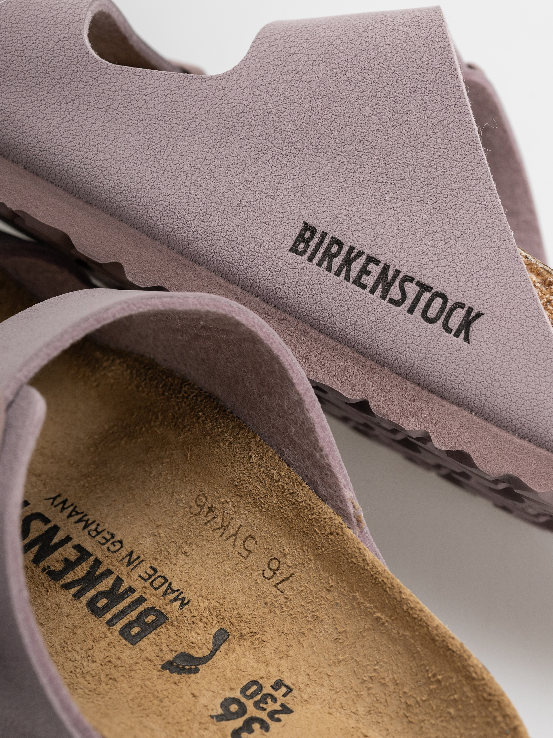 Klapki Birkenstock Arizona Birkibuc Narrow (faded purple)