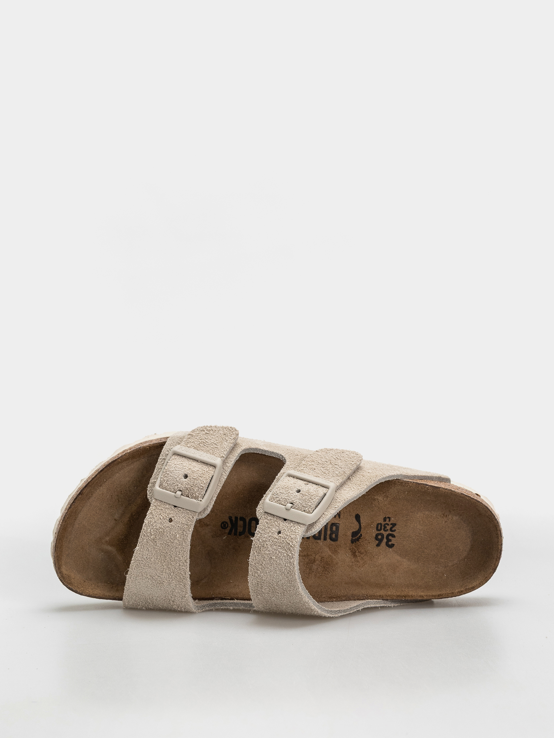 Klapki Birkenstock Arizona Suede Leather Narrow (oyster)
