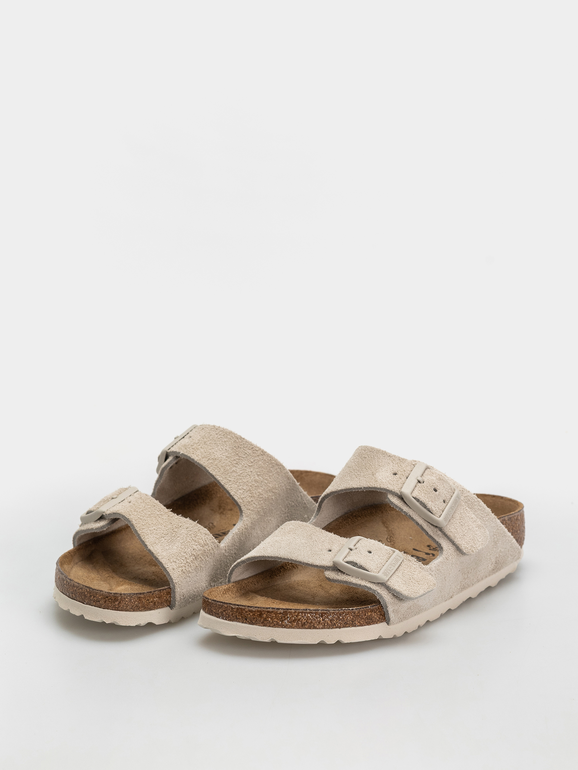 Klapki Birkenstock Arizona Suede Leather Narrow (oyster)