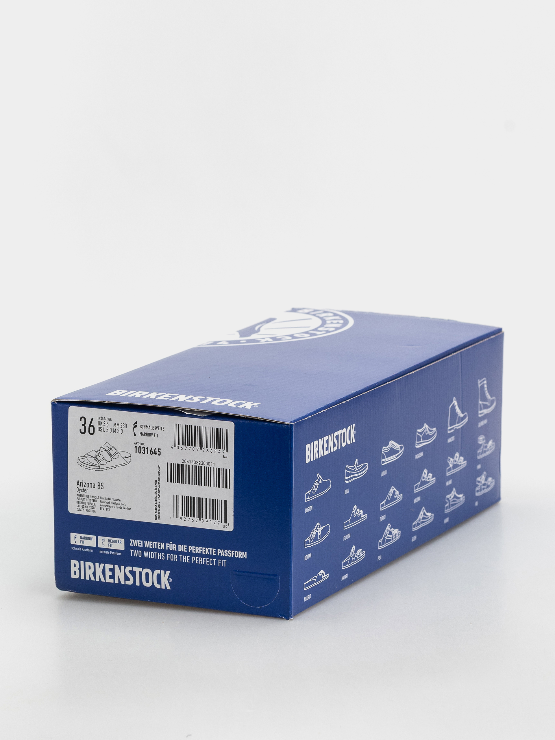 Klapki Birkenstock Arizona Suede Leather Narrow (oyster)