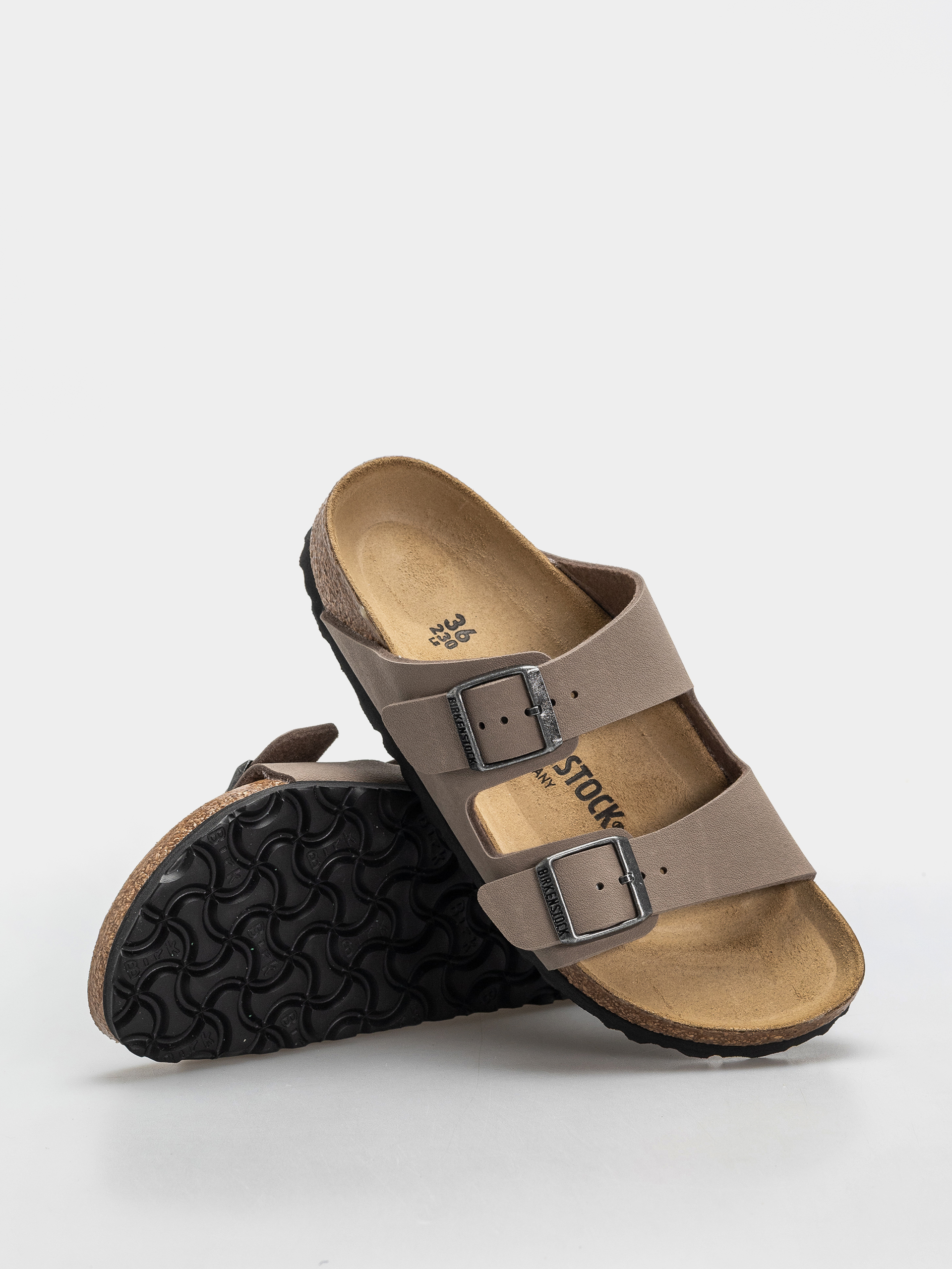 Klapki Birkenstock Arizona Birkibuc Narrow (gray taupe)