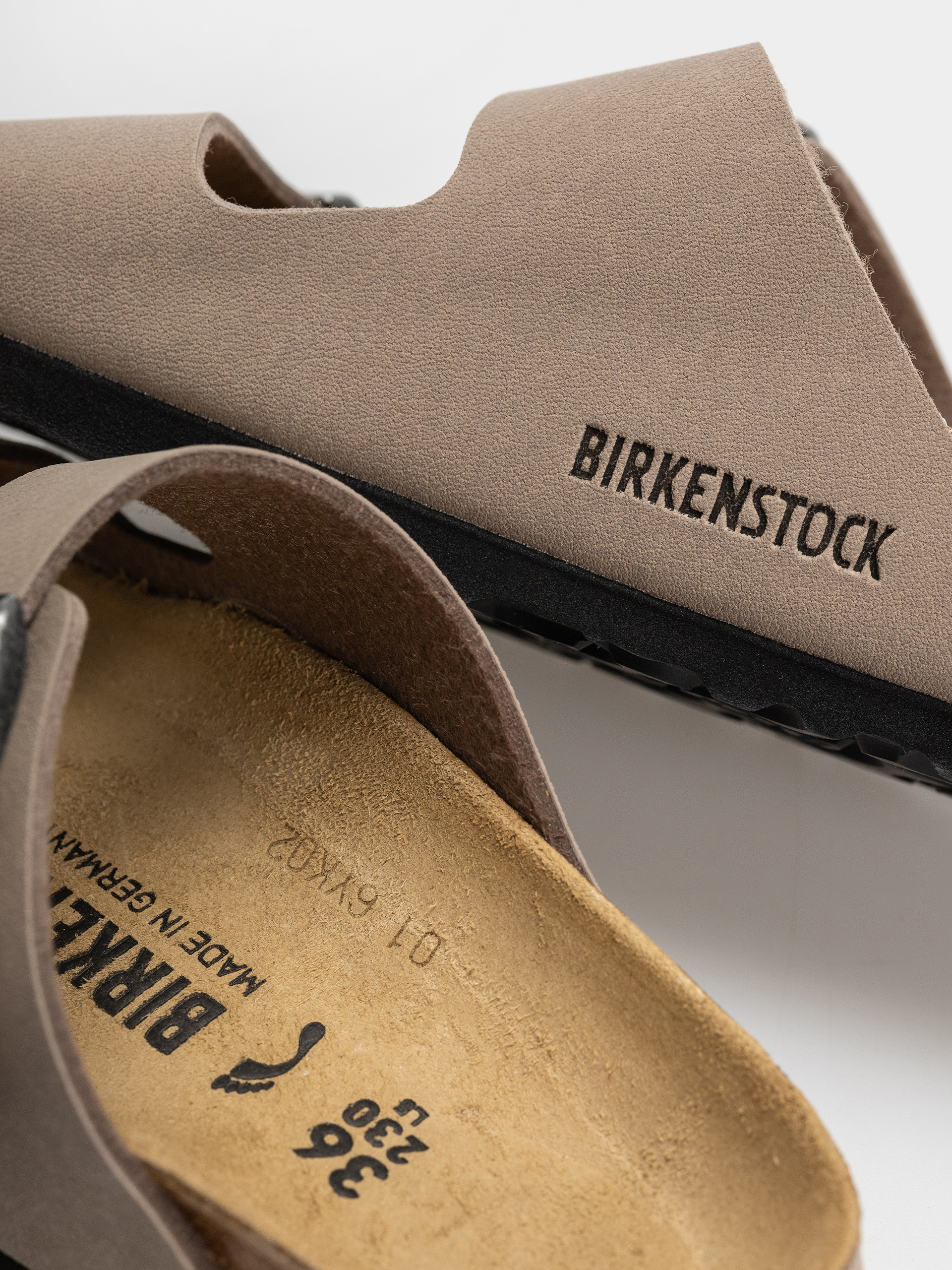 Klapki Birkenstock Arizona Birkibuc Narrow (gray taupe)