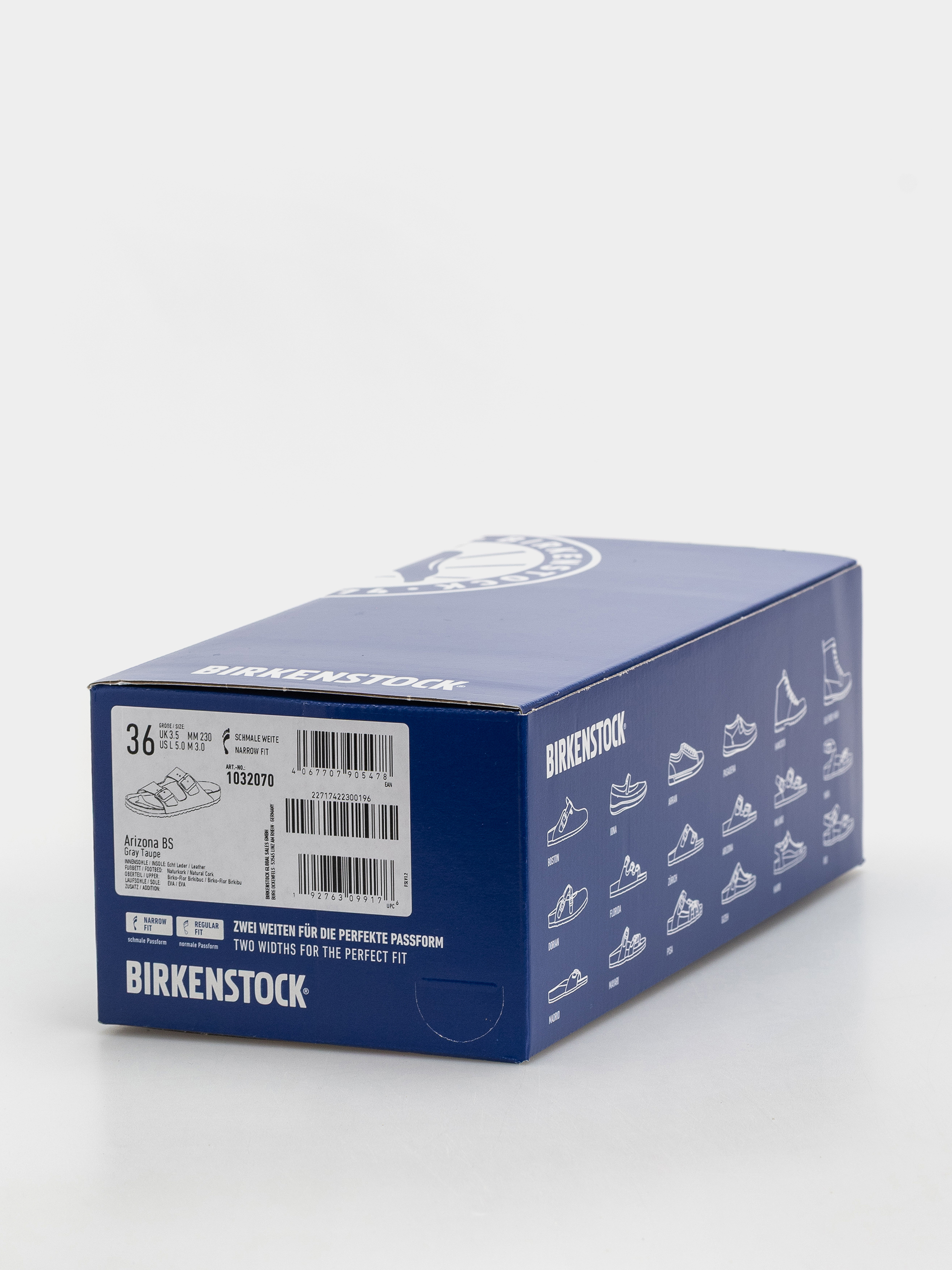 Klapki Birkenstock Arizona Birkibuc Narrow (gray taupe)