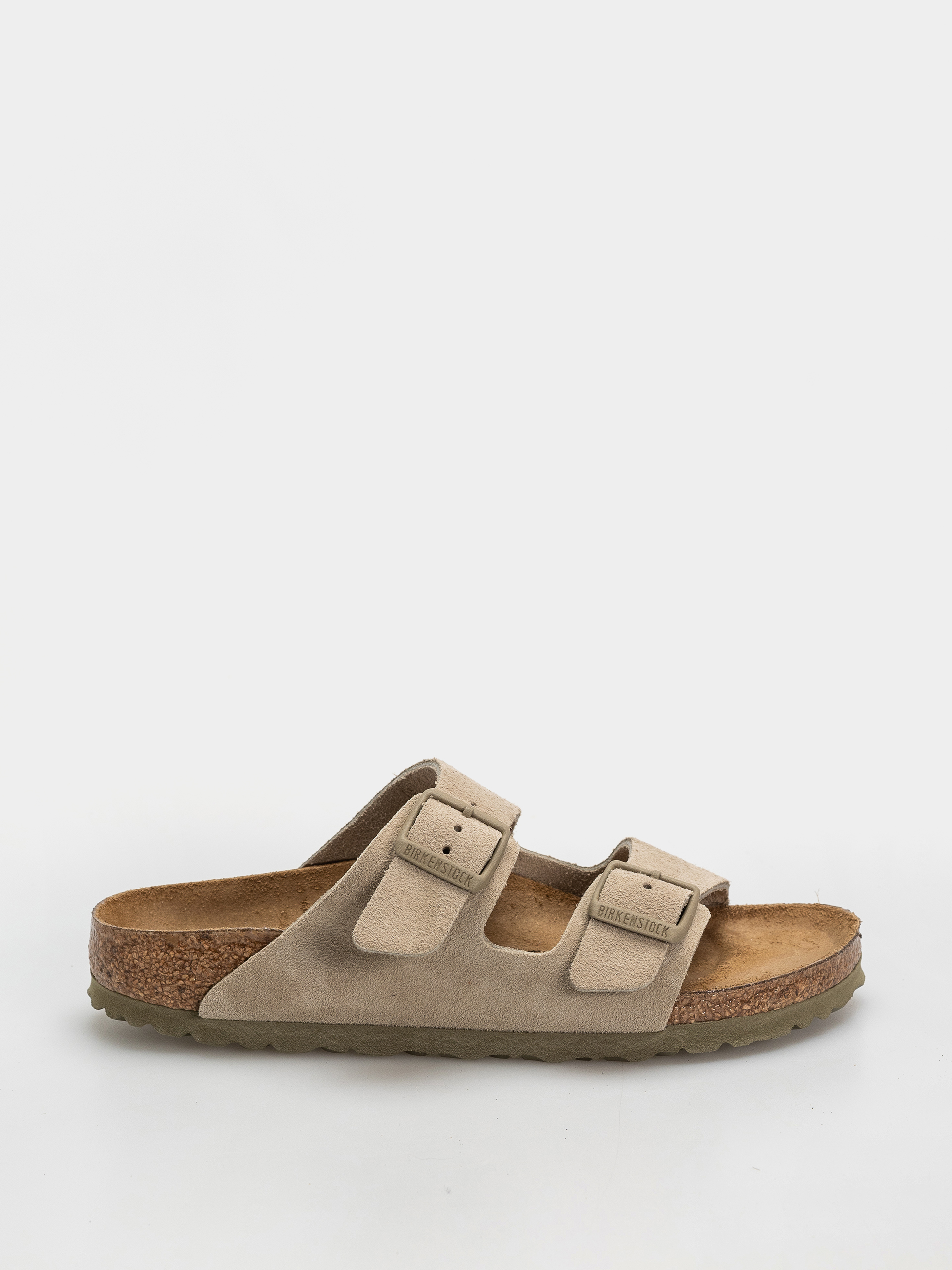 Klapki Birkenstock Arizona Suede Leather Narrow (faded khaki)