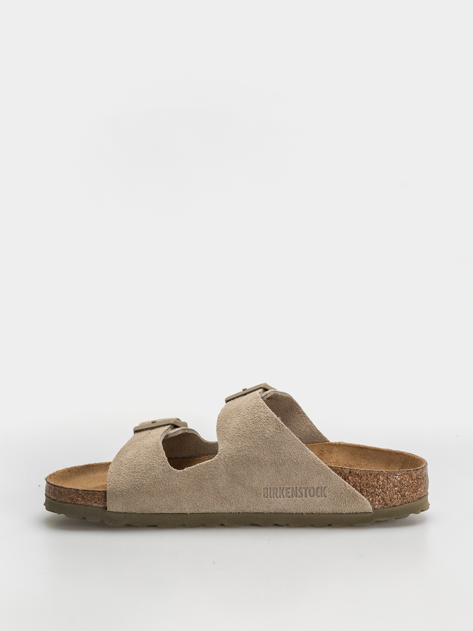 Klapki Birkenstock Arizona Suede Leather Narrow (faded khaki)