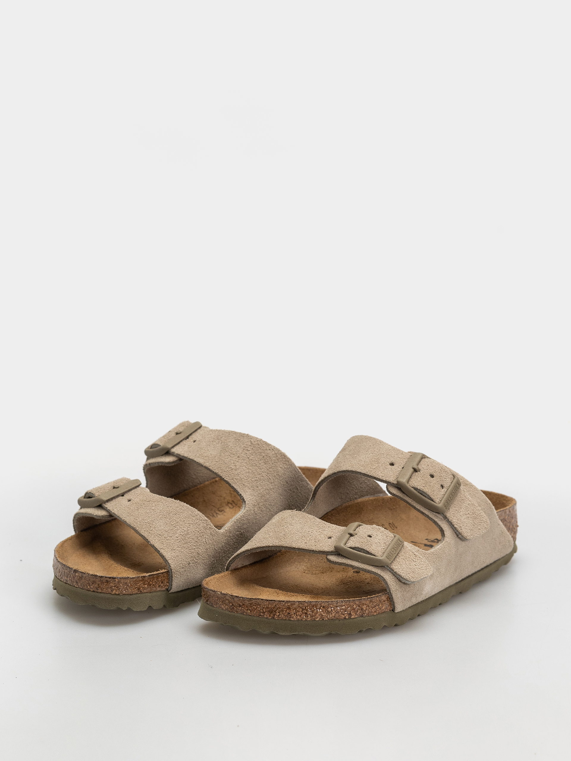 Klapki Birkenstock Arizona Suede Leather Narrow (faded khaki)