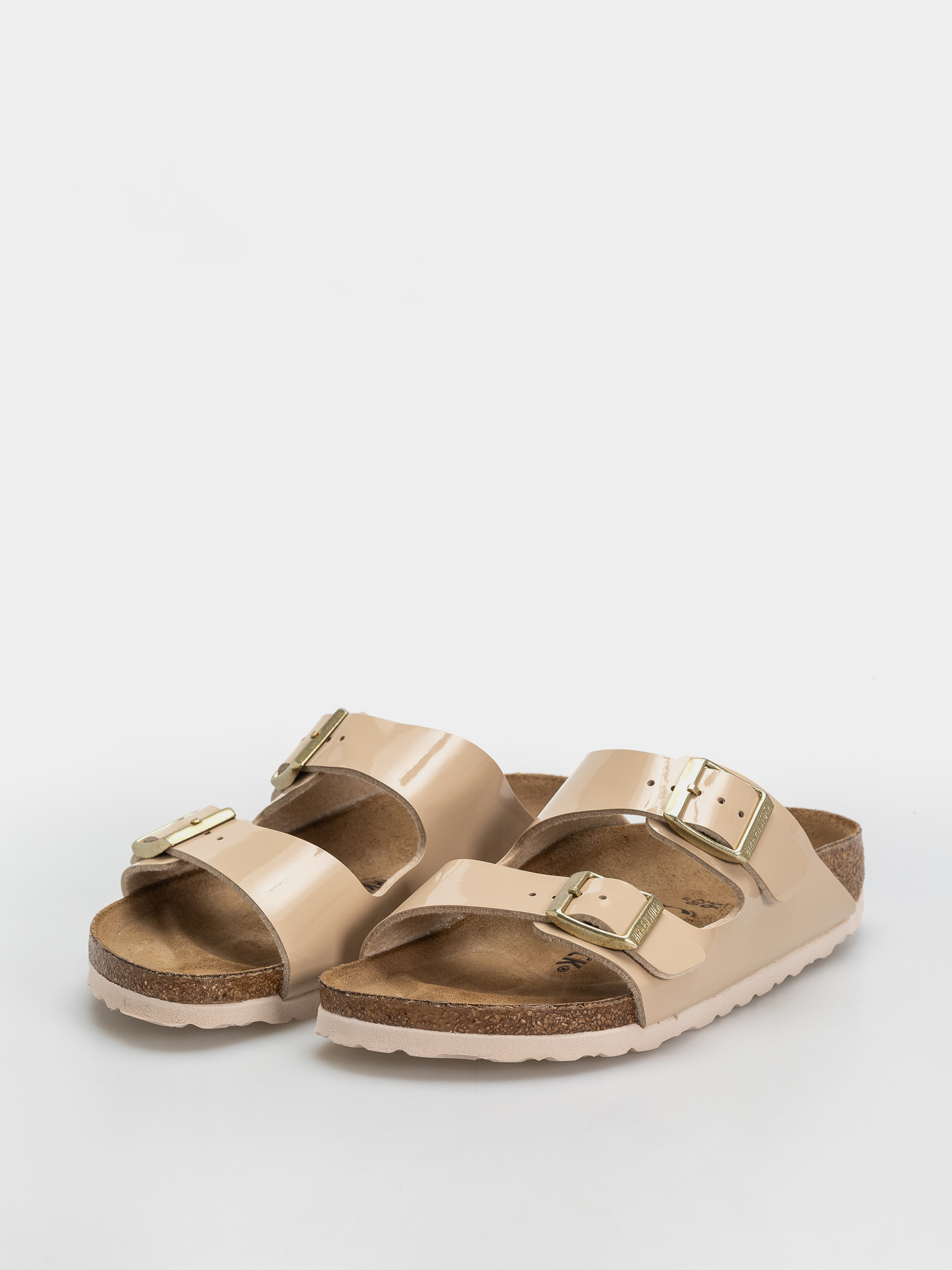Klapki Birkenstock Arizona Birko Flor Patent Narrow Wmn (sand)