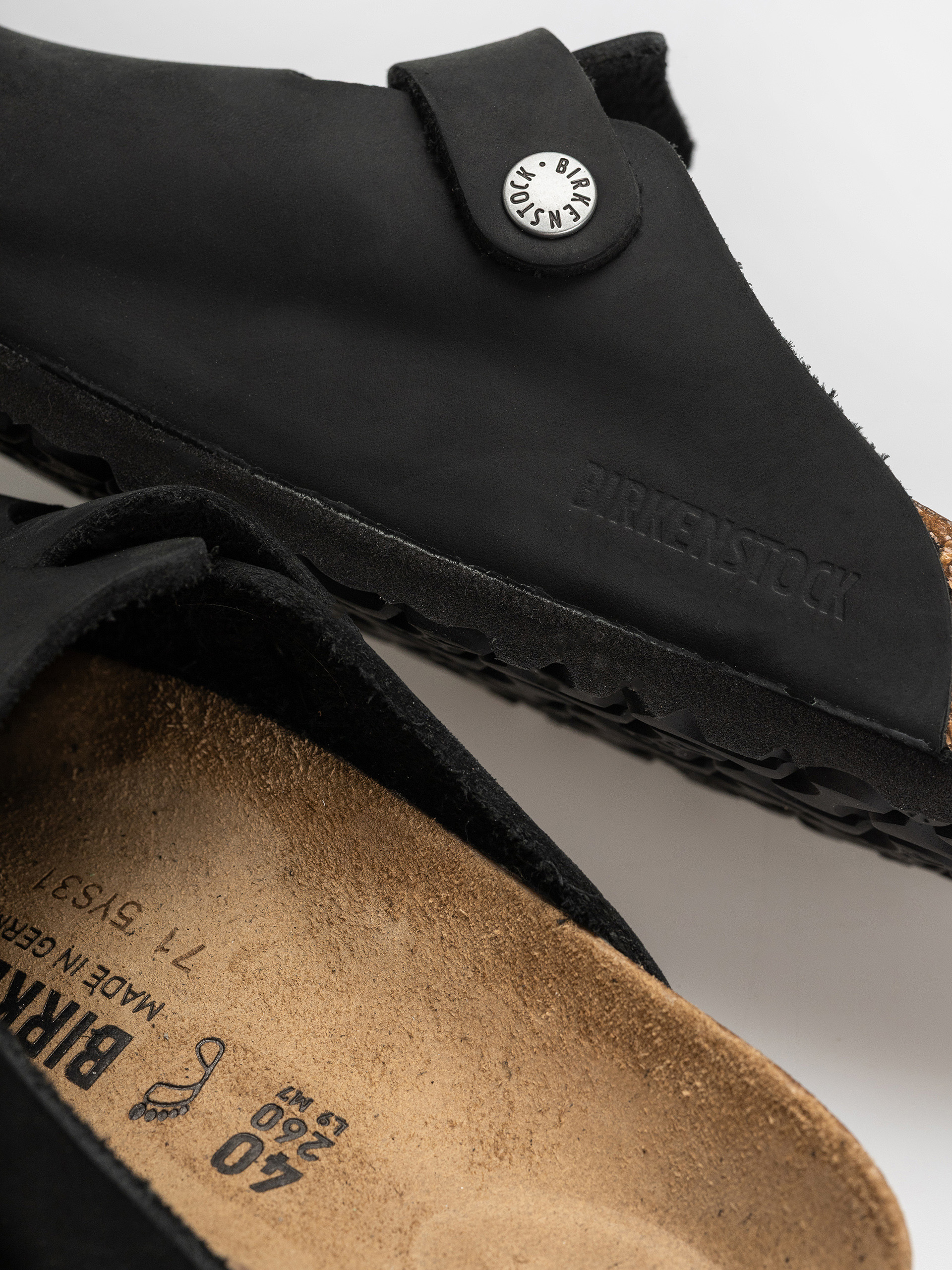 Klapki Birkenstock Boston Oiled Leather Regular (black)