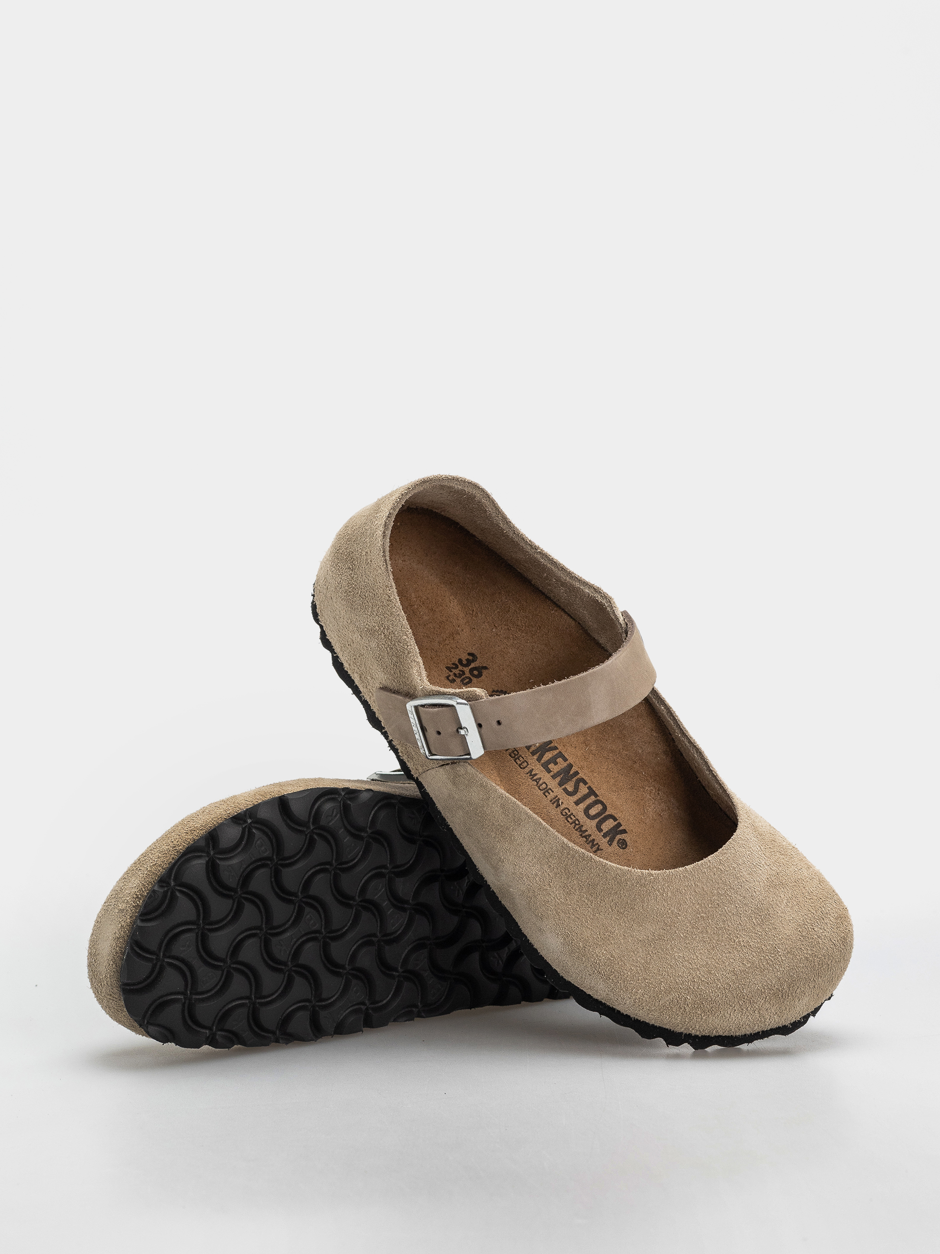 Klapki Birkenstock Mantova Suede Leather Narrow Wmn (taupe)