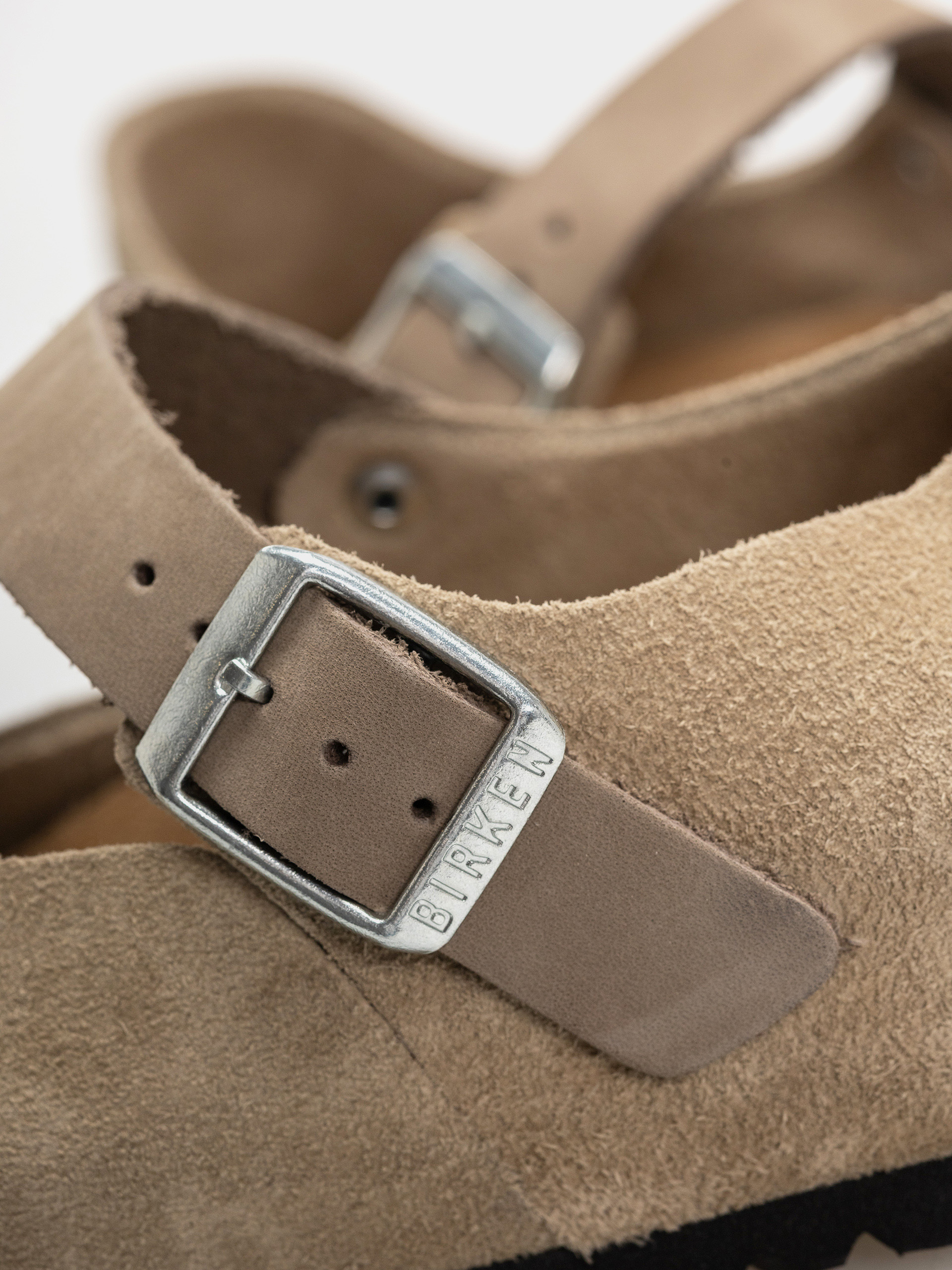 Klapki Birkenstock Mantova Suede Leather Narrow Wmn (taupe)