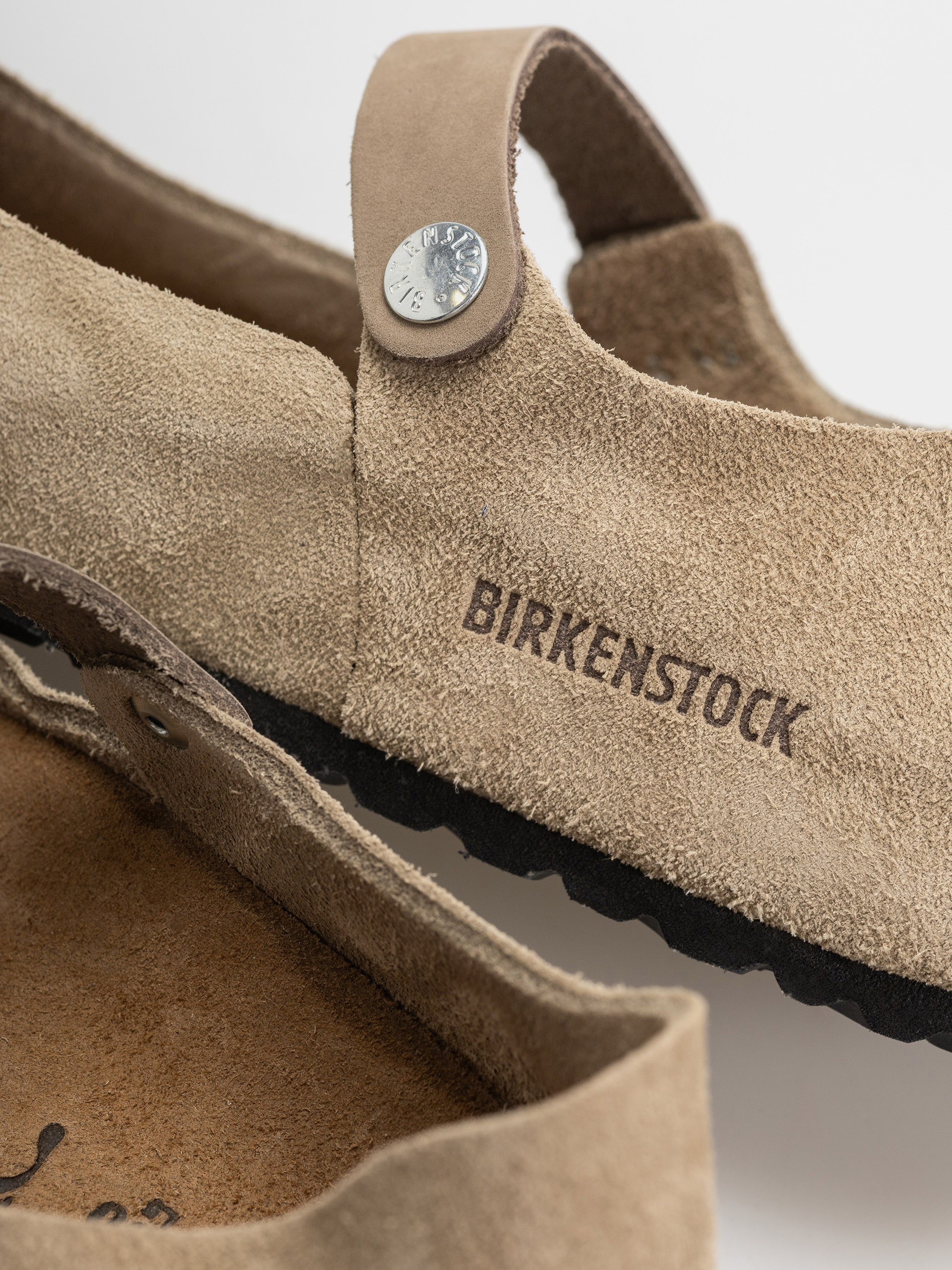 Klapki Birkenstock Mantova Suede Leather Narrow Wmn (taupe)