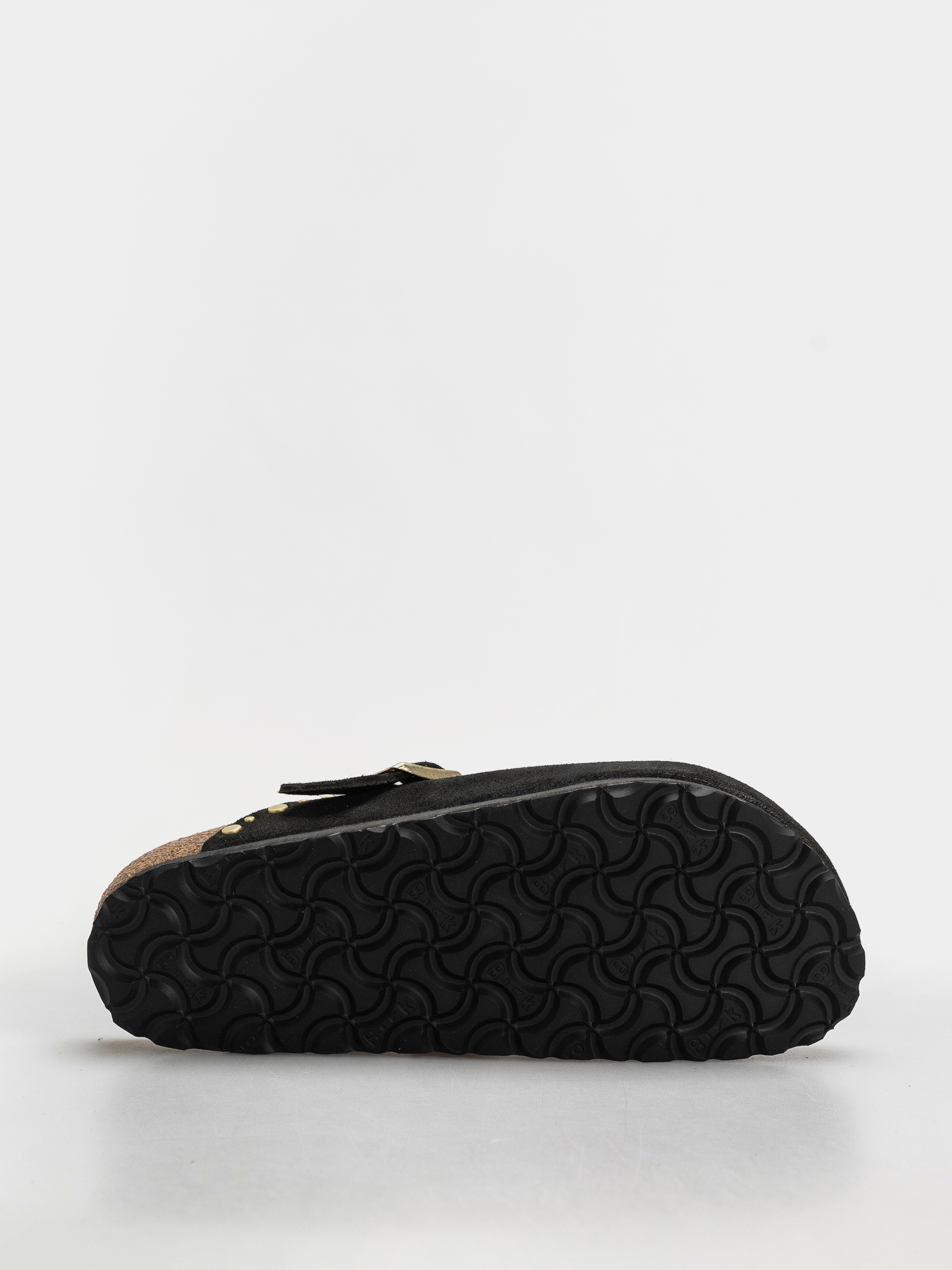 Klapki Birkenstock Boston Rivets Suede Leather Narrow Wmn (black)