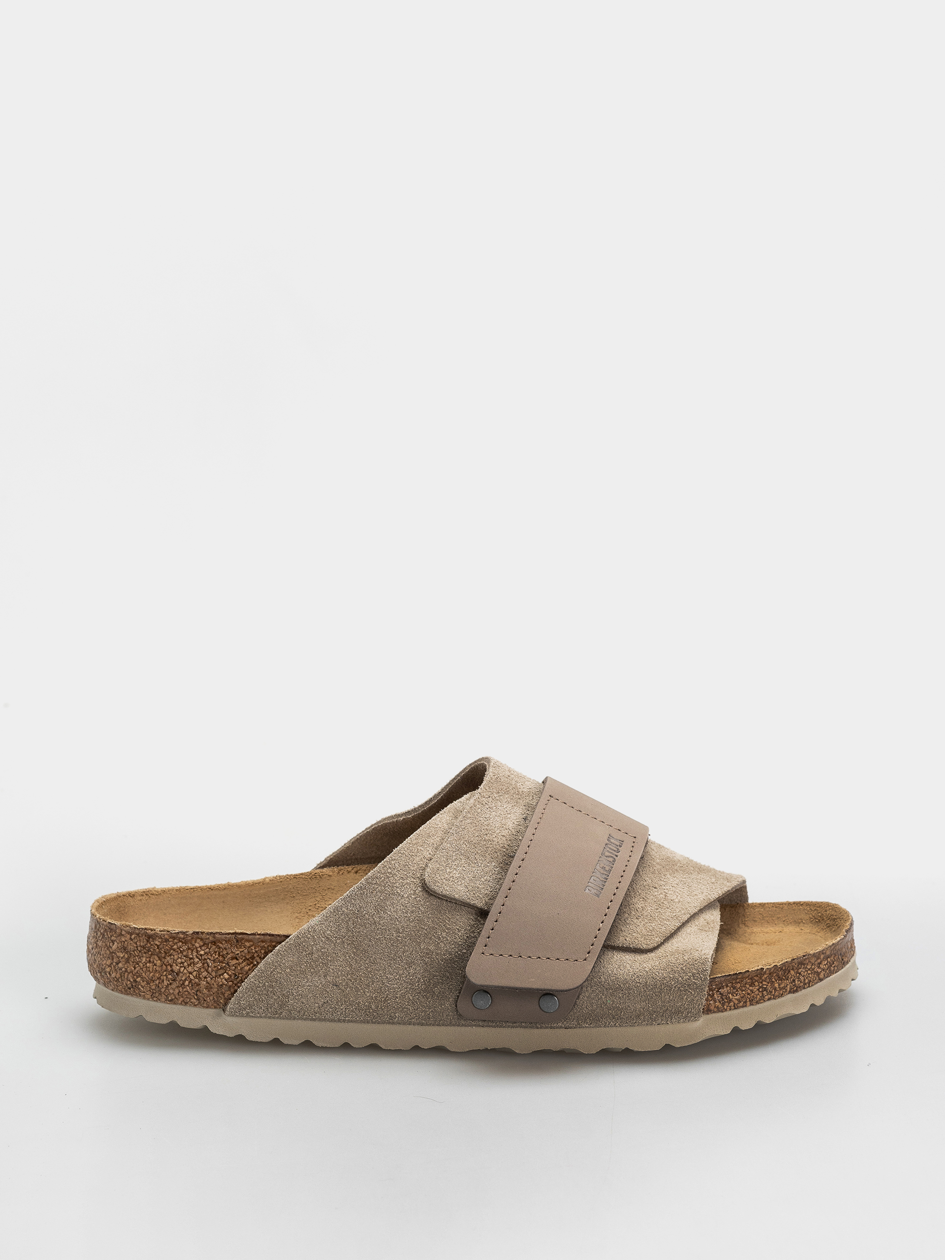 Klapki Birkenstock Kyoto Nubuck Suede Leather Regular (taupe)