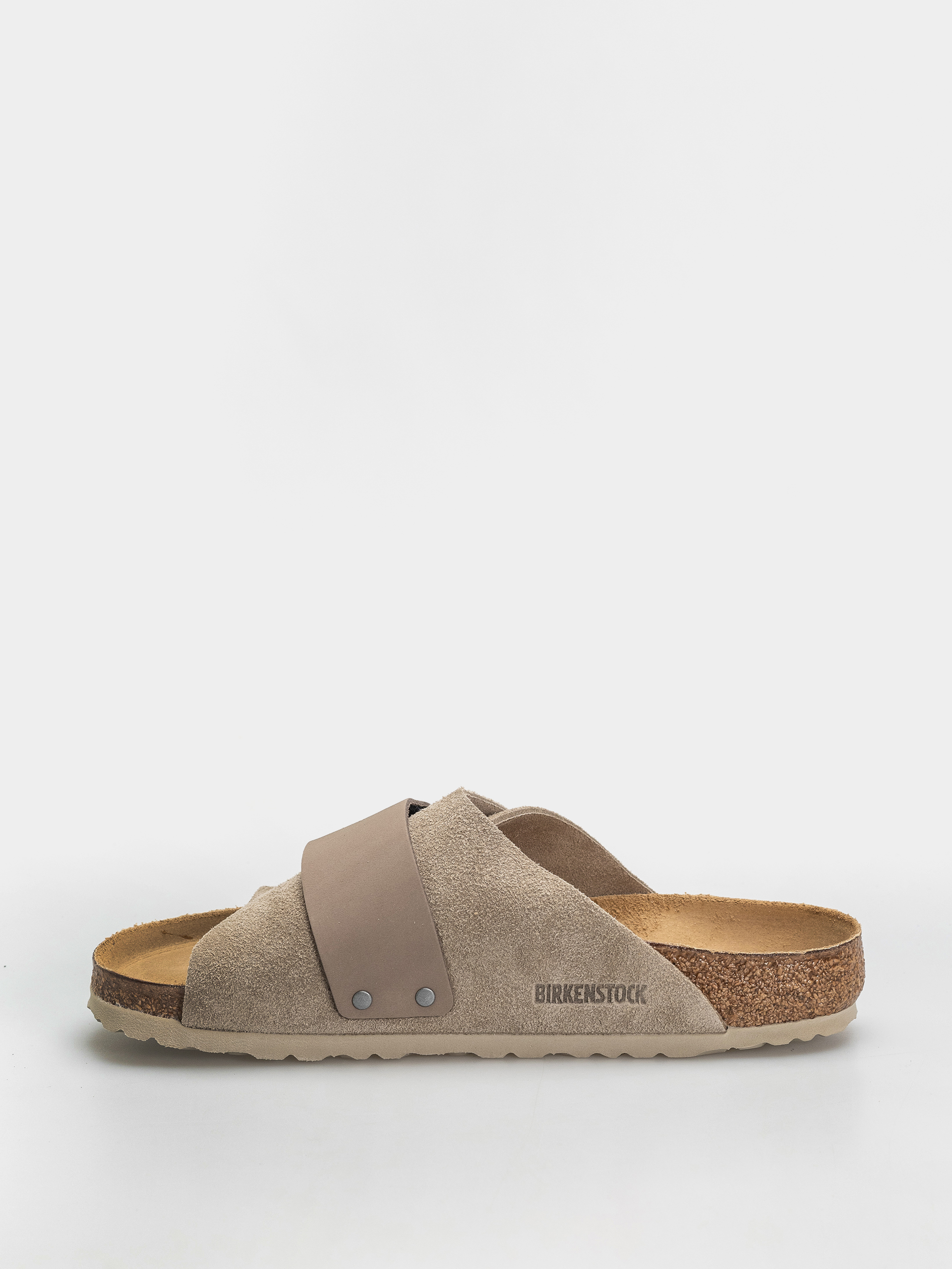 Klapki Birkenstock Kyoto Nubuck Suede Leather Regular (taupe)