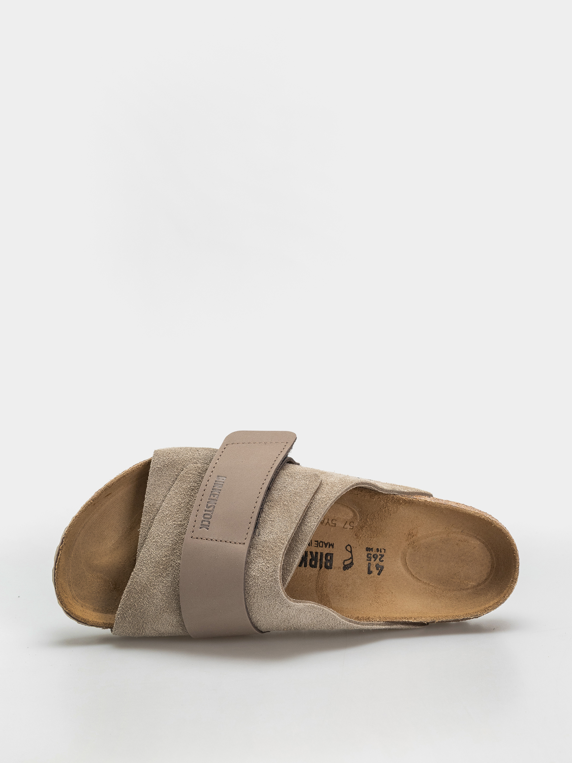 Klapki Birkenstock Kyoto Nubuck Suede Leather Regular (taupe)